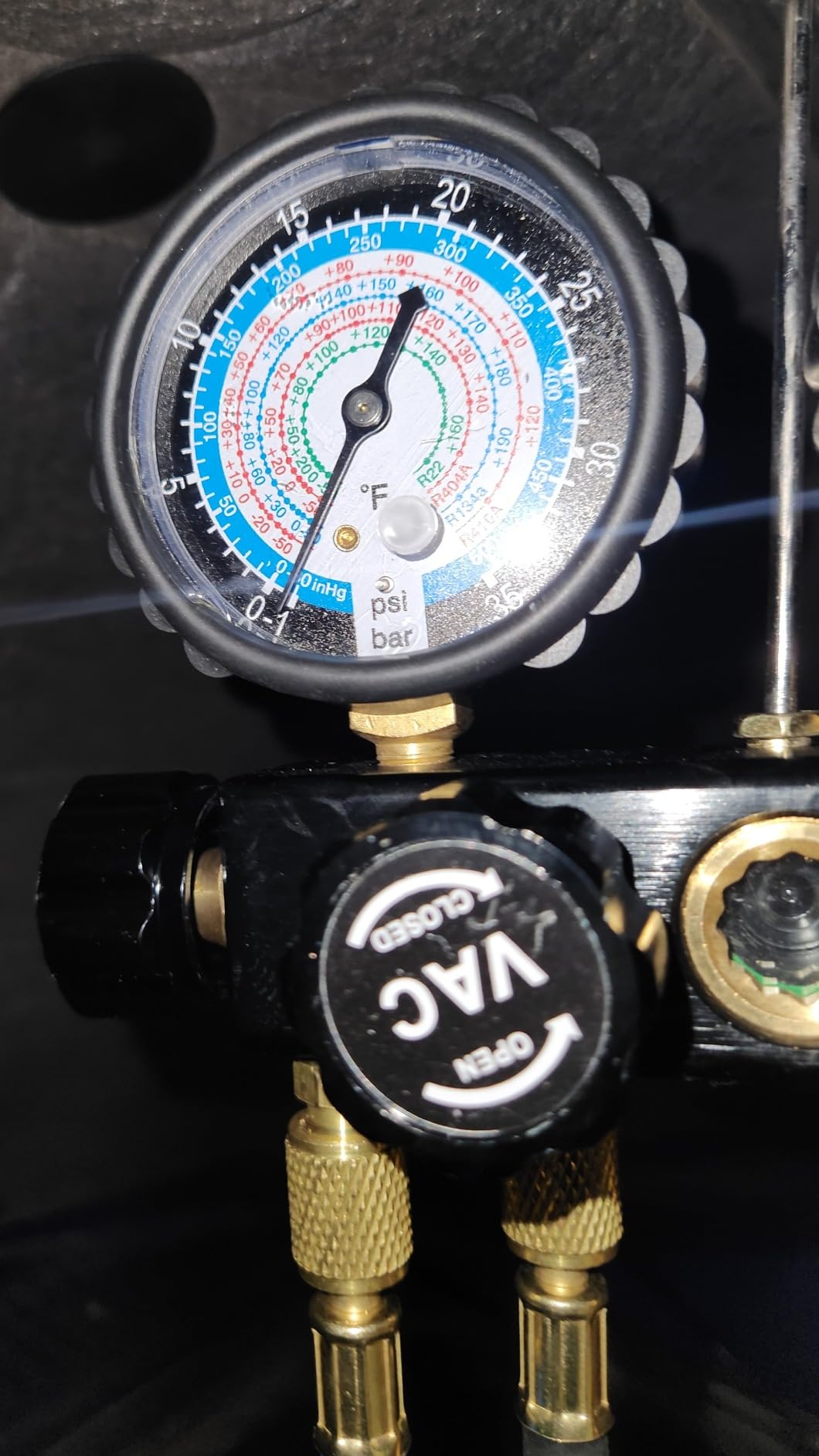 Lichamp HVAC Gauges with Hoses, AC Manifold Gauge Set R134A R410A R404A R22 Refrigerant Gauges customer photo 1