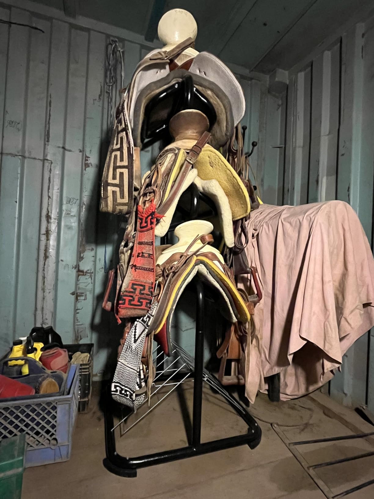 Seny Heavy Duty 3 Tier Rotatable Saddle Rack Stand H68.5 x W30 x D30 customer photo 2