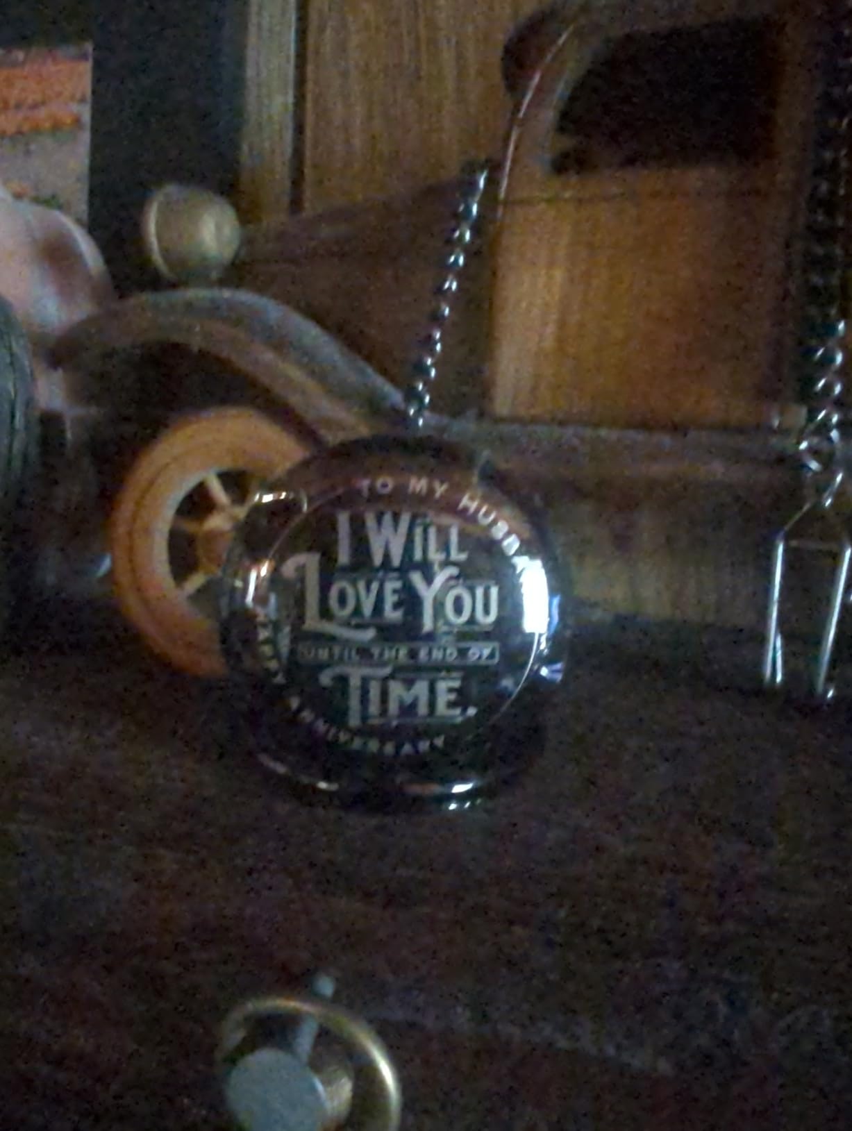 Red Dot Laser Engraving Anniversary Pocket Watch for Husband - Engraved Silver Stainless Steel - Meaningful Keepsake - Boxed and Ready to Give customer photo 1
