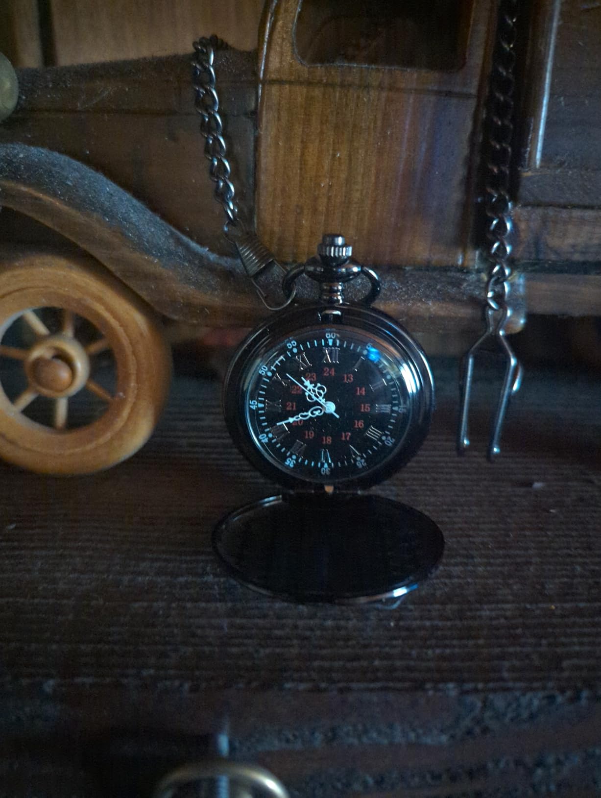 Red Dot Laser Engraving Anniversary Pocket Watch for Husband - Engraved Silver Stainless Steel - Meaningful Keepsake - Boxed and Ready to Give customer photo 2