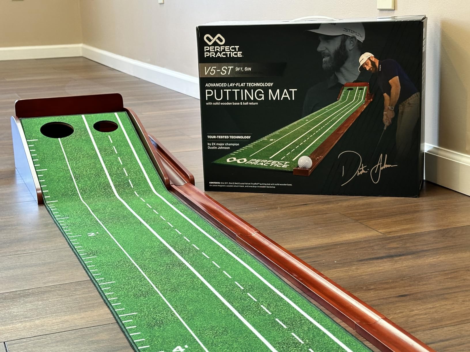 Perfect Practice Putting Mat & Chipping Net, Indoor & Outdoor Putting Green, Chipping Mat for Home & Office, Premium Golf Training Aids for Putting Practice with Realistic Turf, Golf Gifts for Men customer photo 2