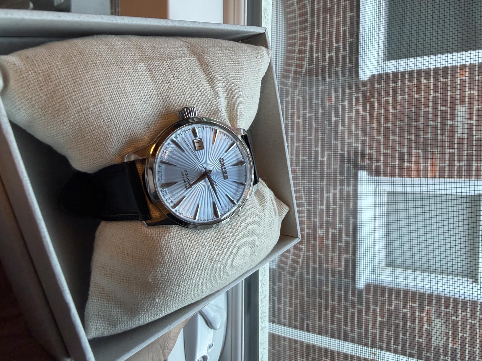 Seiko Automatic Watch for Men - Presage Cocktail Time - Patterned with Golden Numerals and Date Calendar customer photo 2