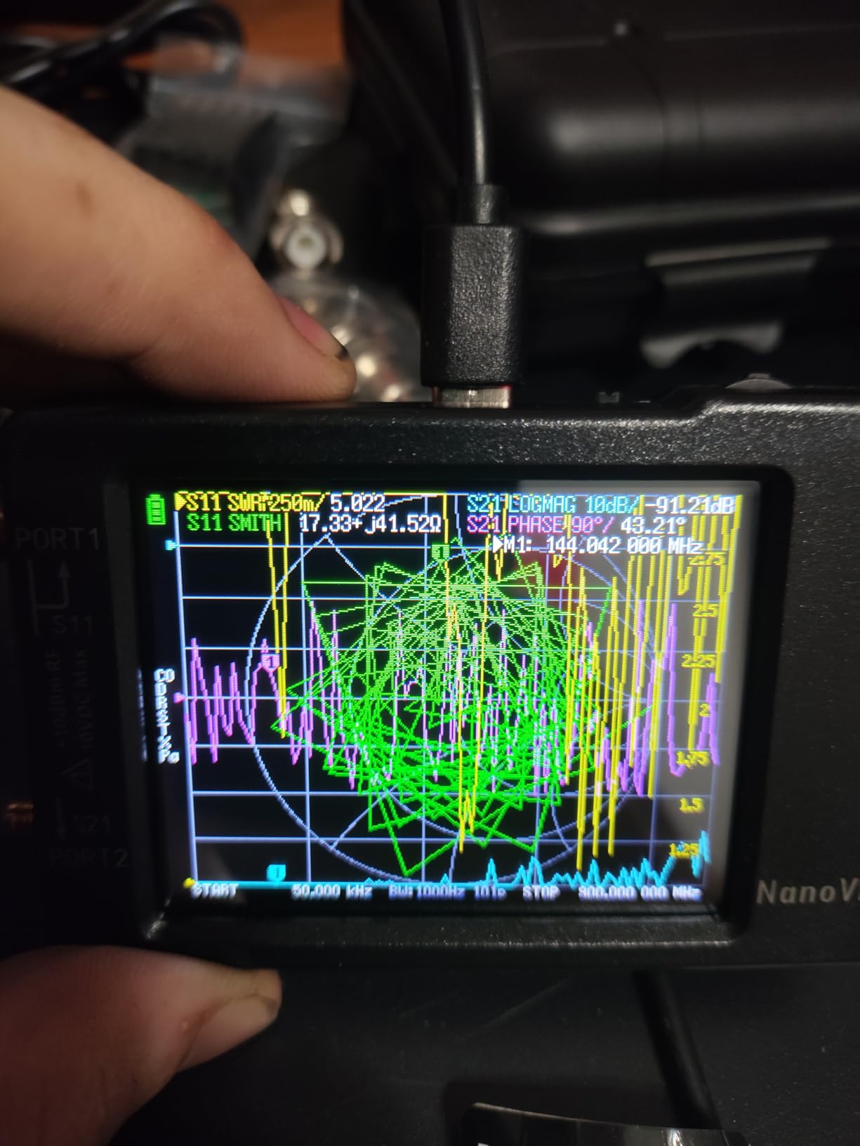 [Upgraded] AURSINC NanoVNA-H Vector Network Analyzer 9KHz -1.5GHz Latest HW V3.7 HF VHF UHF Antenna Analyzer, Measuring S Parameters, SWR, Phase, Delay, Smith Chart customer photo 1