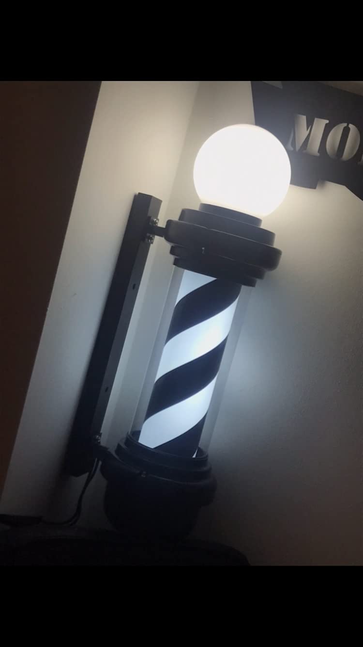 27'' Black White Barber Pole Light customer photo 1