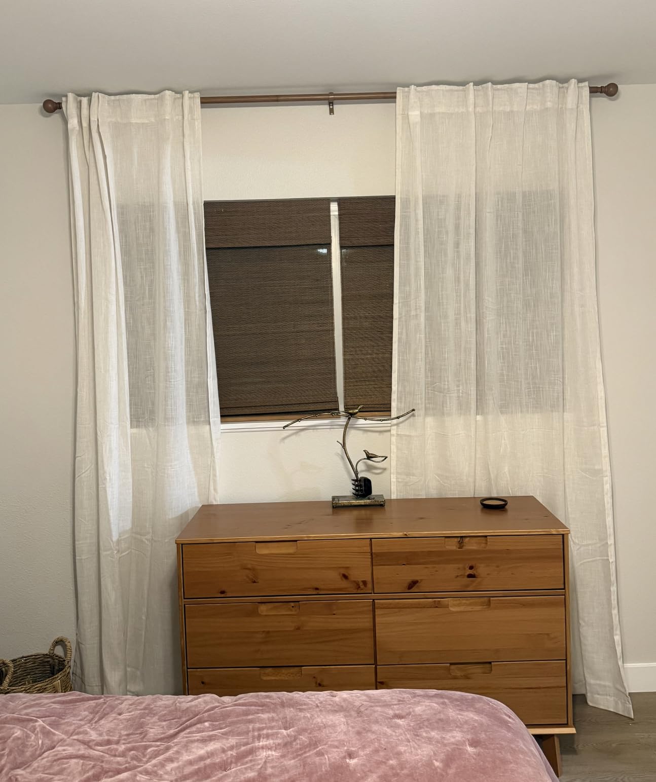 CHICOLOGY Bamboo Roman Shades - Customer Favorite Light Filtering Blinds for Windows, Premium Quality, Ideal for Home, Squirrel Brown, 34