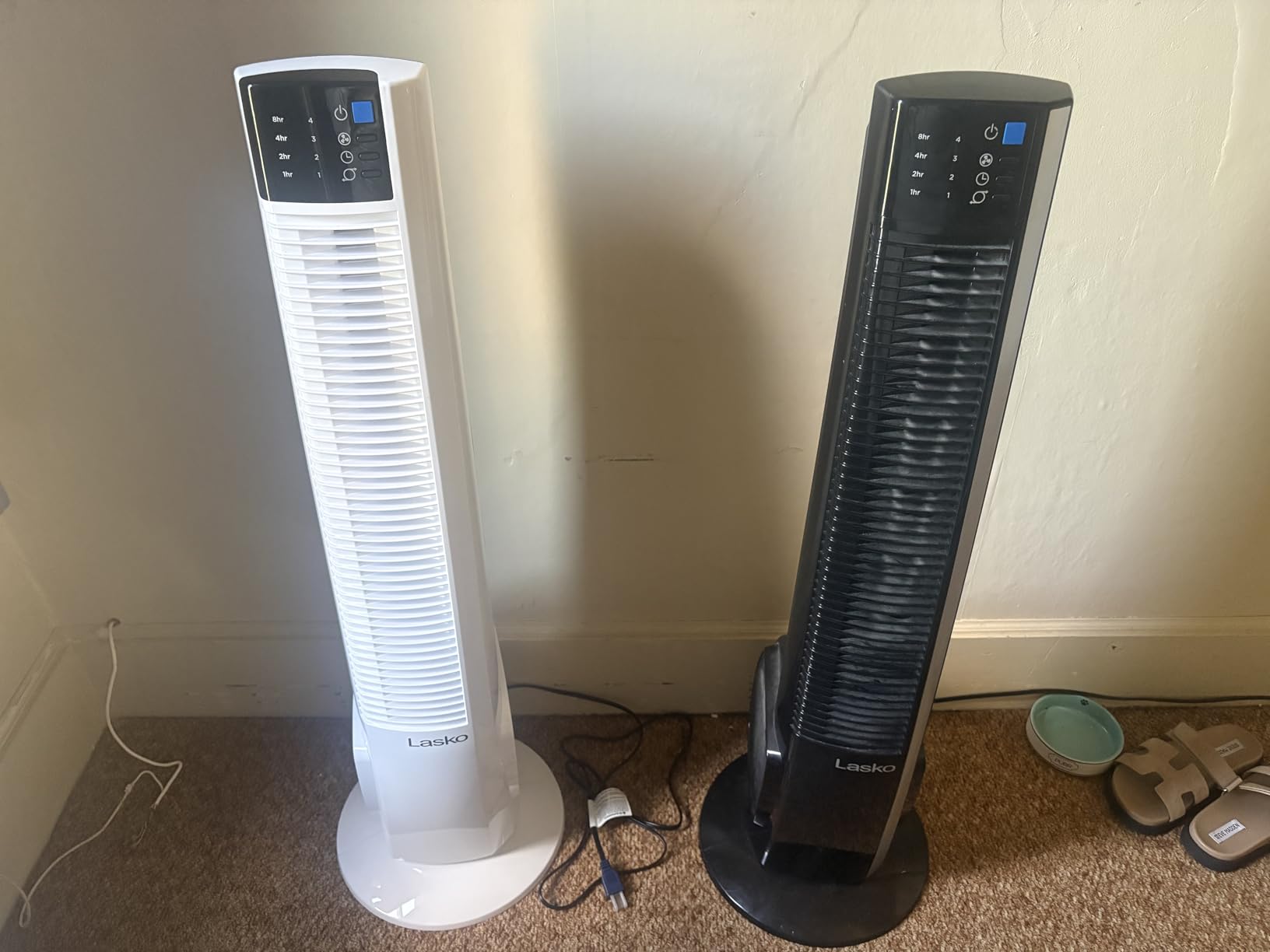 Lasko Oscillating Tower Fan with Remote Control - Tower Fan for Bedroom & Office, 4 Quiet Speeds, 38