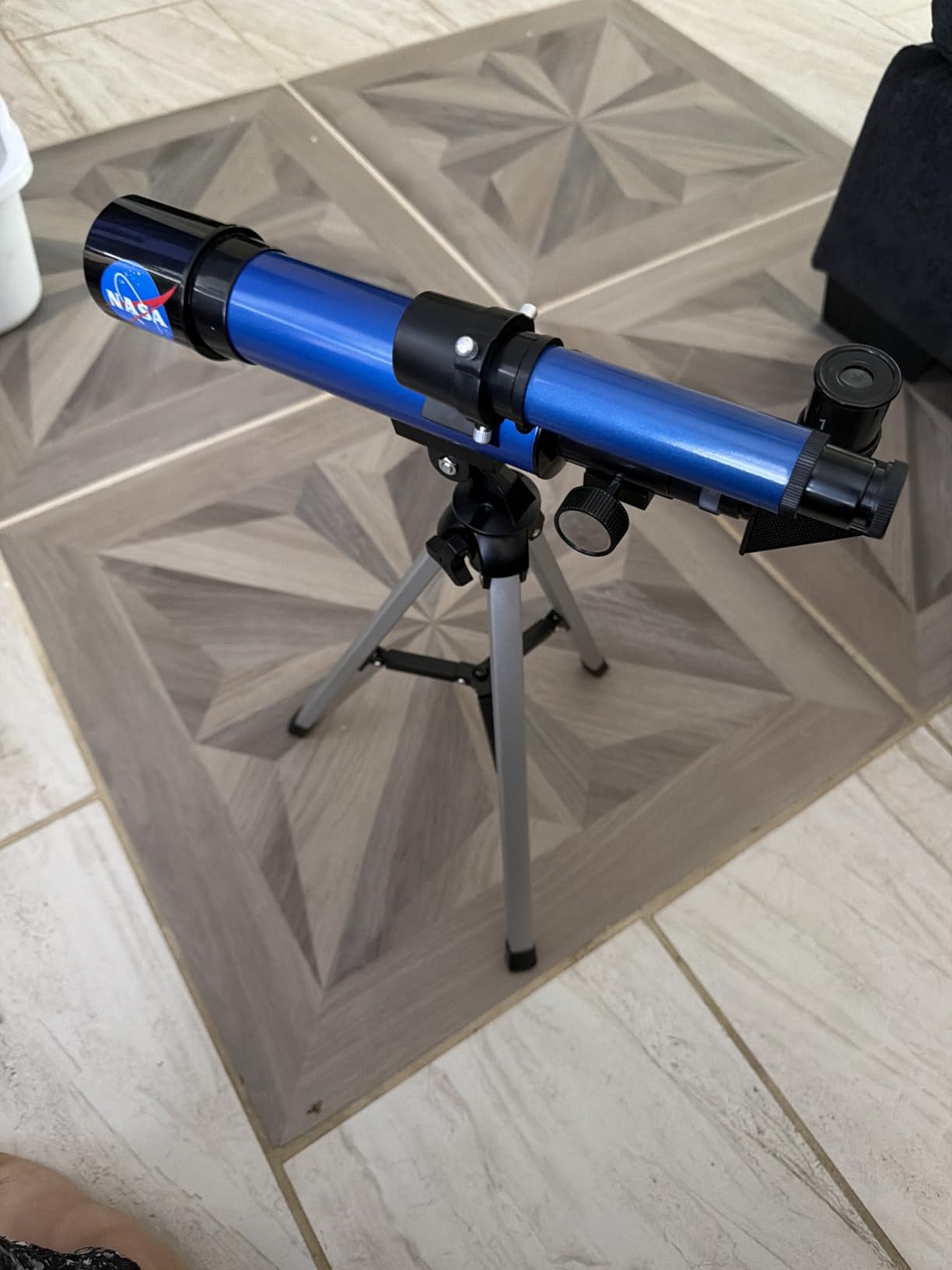 NASA Lunar Telescope for Kids - 90x Magnification, Includes Two Eyepieces, Tabletop Tripod, and Finder Scope- Kids Telescope for Astronomy Beginners, Space Toys, NASA Gifts (Amazon Exclusive) customer photo 1