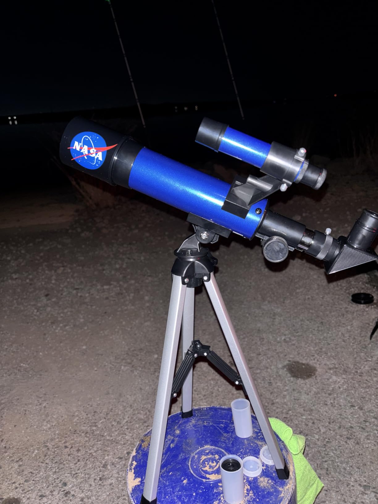 NASA Lunar Telescope for Kids - 90x Magnification, Includes Two Eyepieces, Tabletop Tripod, and Finder Scope- Kids Telescope for Astronomy Beginners, Space Toys, NASA Gifts (Amazon Exclusive) customer photo 2