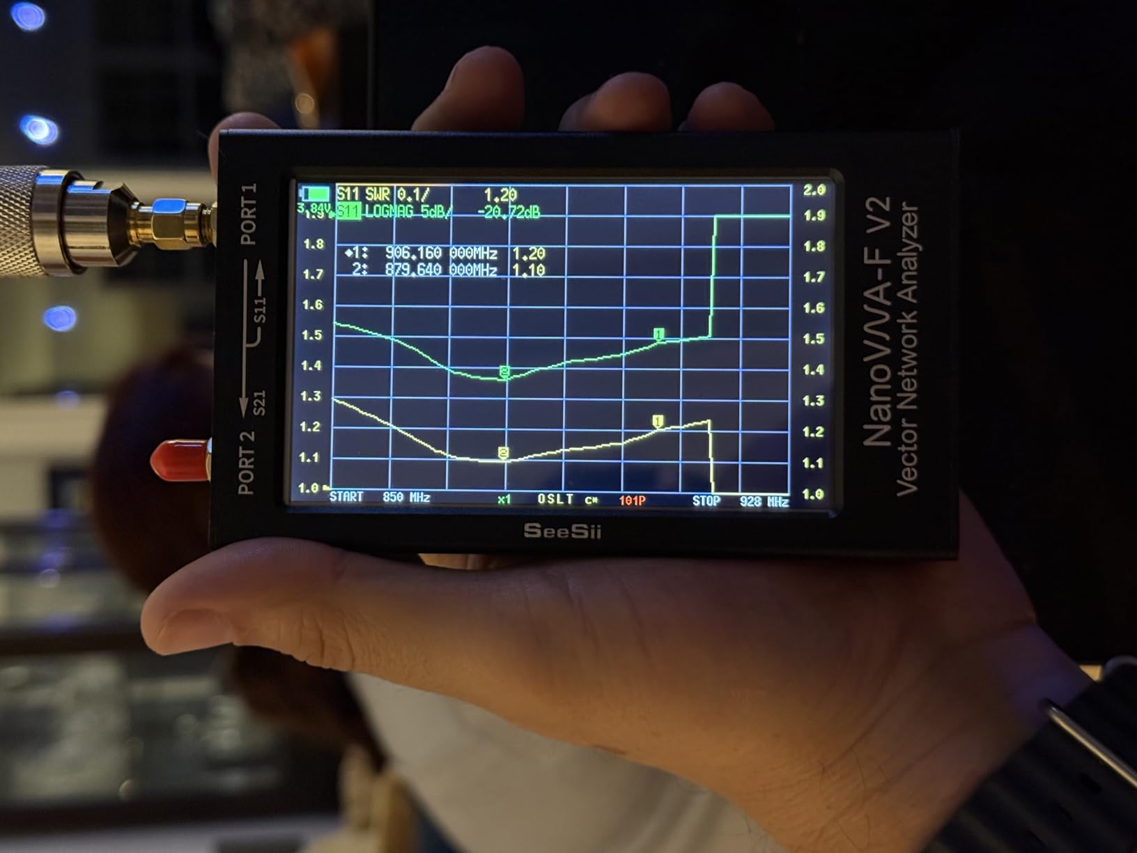 Upgraded NanoVNA-F V2 Vector Network Analyzer 50kHz-3000MHz HF VHF UHF VNA Antenna Analyzer 4.3 inch with 5000mA-h, Measuring S-Parameter Voltage SWR, Phase, delay, Smith Chart customer photo 1