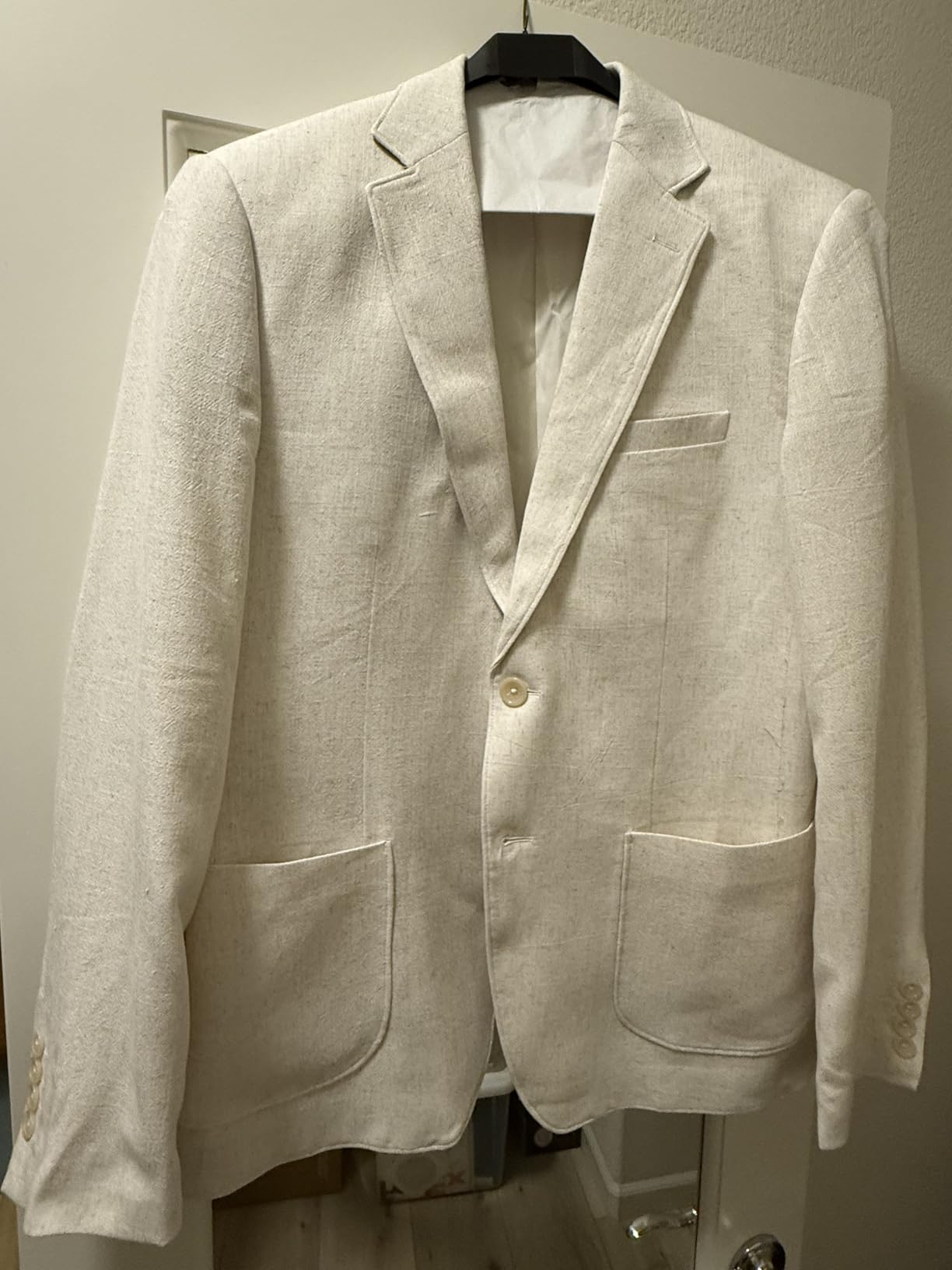 Men's Slim Fit Lightweight Linen Jacket Tailored Blazer Sport Coat customer photo 2
