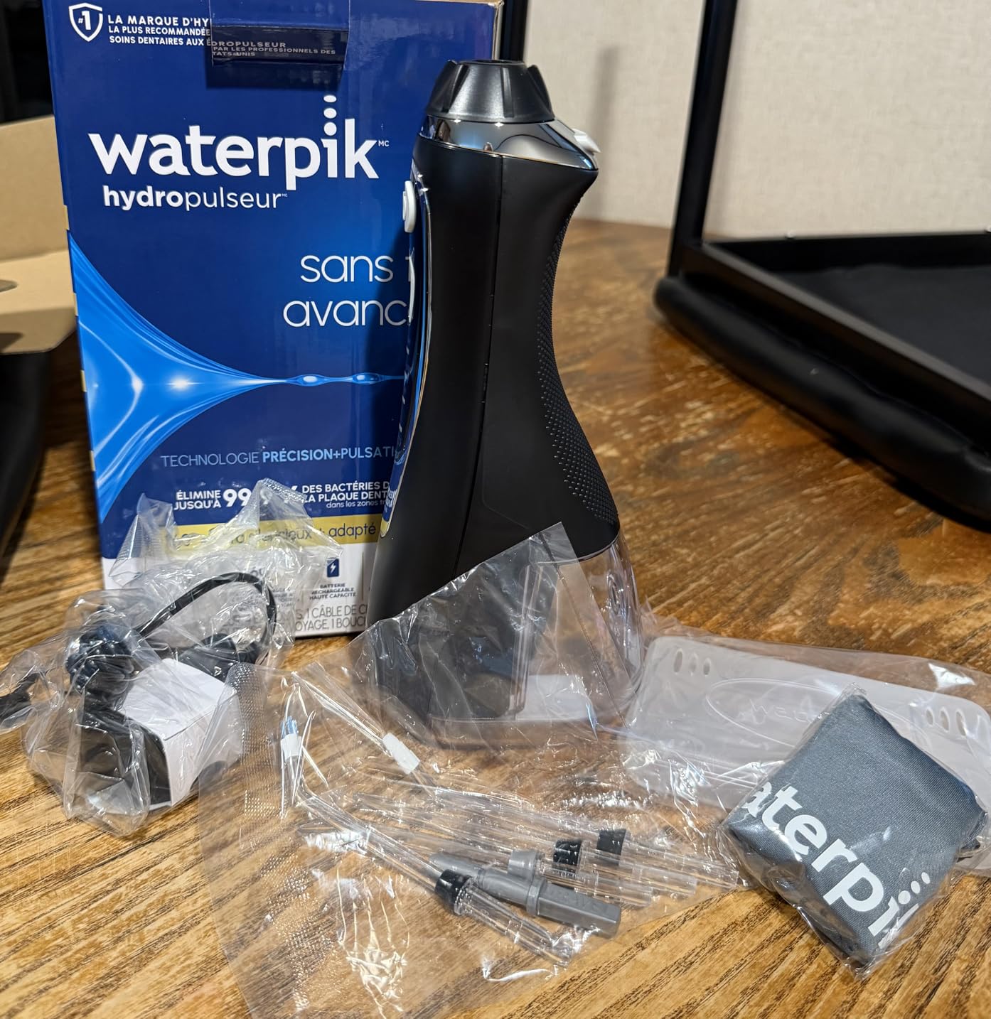 Waterpik Cordless Advanced 2.0 Water Flosser For Teeth, Gums, Braces, Dental Care With Travel Bag and 4 Tips, ADA Accepted, Rechargeable, Portable, and Waterproof, Gray WP-587, Packaging May Vary customer photo 1