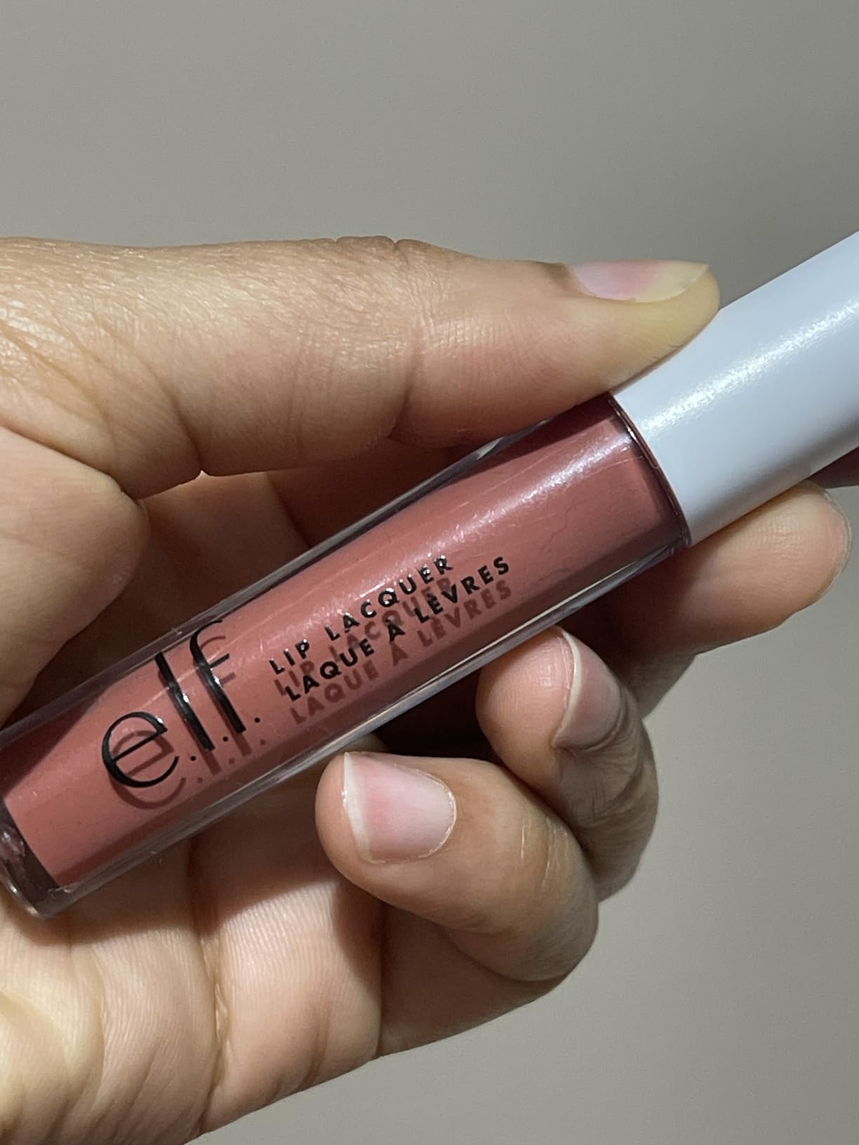 e.l.f. Lip Lacquer, Hydrating Lip Gloss, Non-Sticky Ultra-Shine with Vitamin A & E, Vegan & Cruelty-Free, Wild Rose customer photo 2