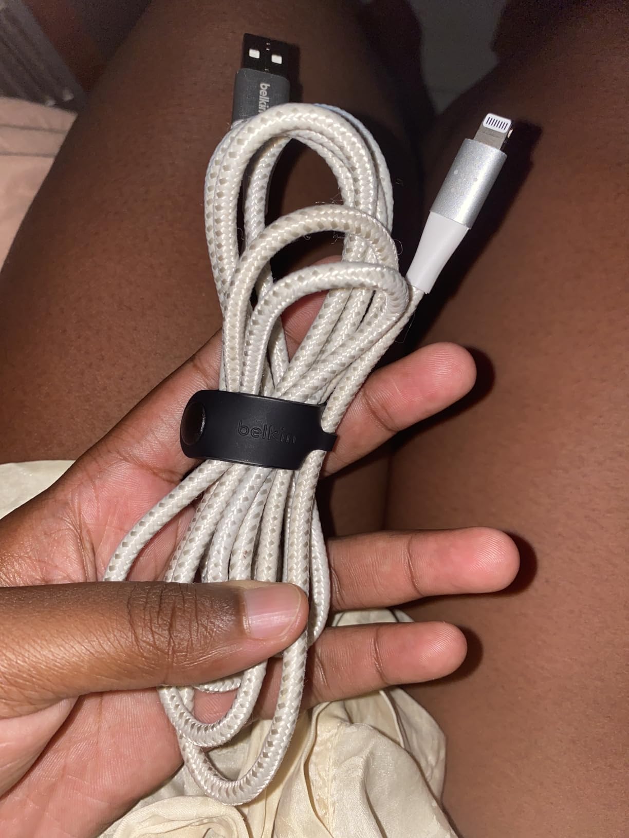 BoostCharge Braided Lightning Cable - 6.6ft/2M - MFi Certified Apple iPhone Charger USB to Lightning Cable 6ft - iPhone Cable - iPhone Charger Cable - Apple Charger - USB Phone Charger - White customer photo 1