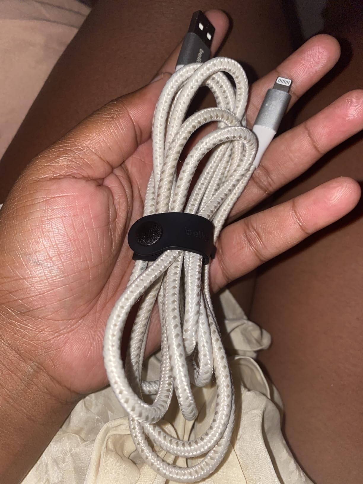 BoostCharge Braided Lightning Cable - 6.6ft/2M - MFi Certified Apple iPhone Charger USB to Lightning Cable 6ft - iPhone Cable - iPhone Charger Cable - Apple Charger - USB Phone Charger - White customer photo 2