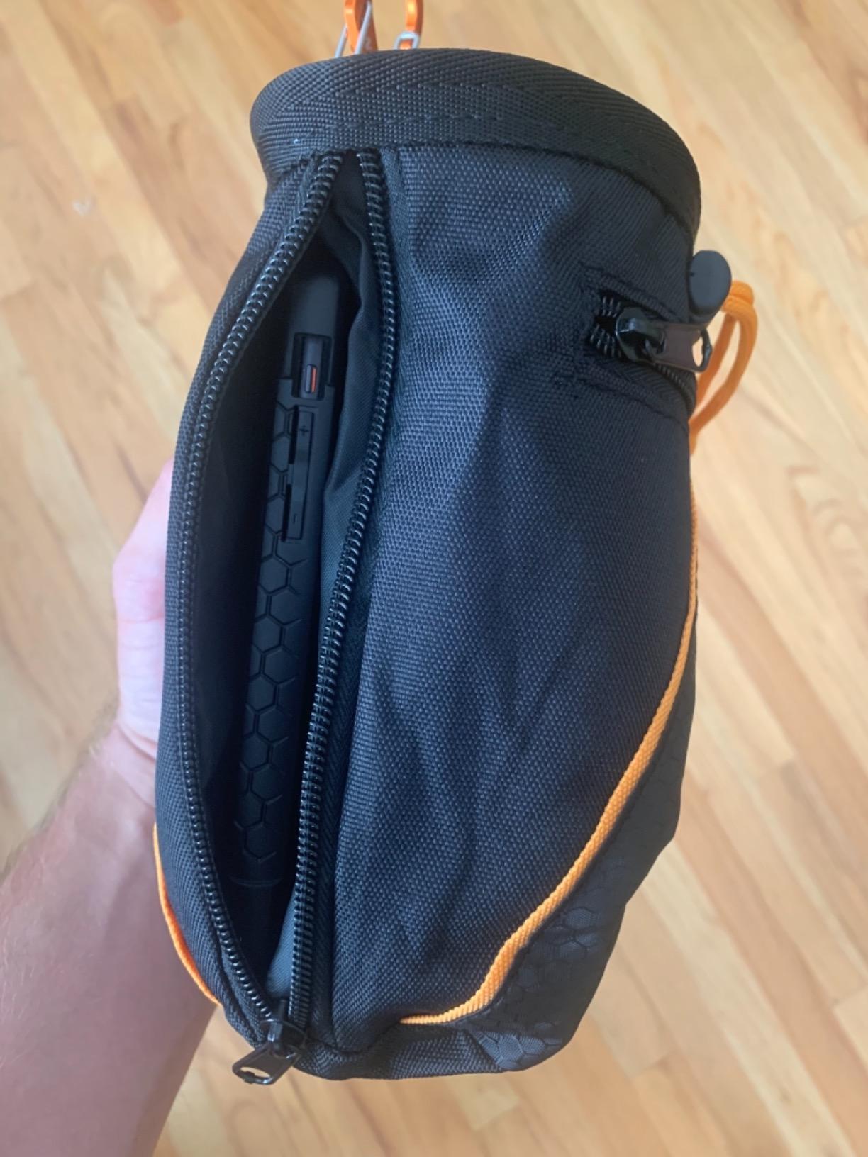 Chalk Bag for Rock Climbing - Rock Climbing Gifts Gear Accessories - Quick-Clip Belt, Large Zippered Pockets & Brush Holder - Weight Lifting, Gym, Bouldering, Disc Golf, Wall, Rock Climbing Chalk Bag customer photo 2