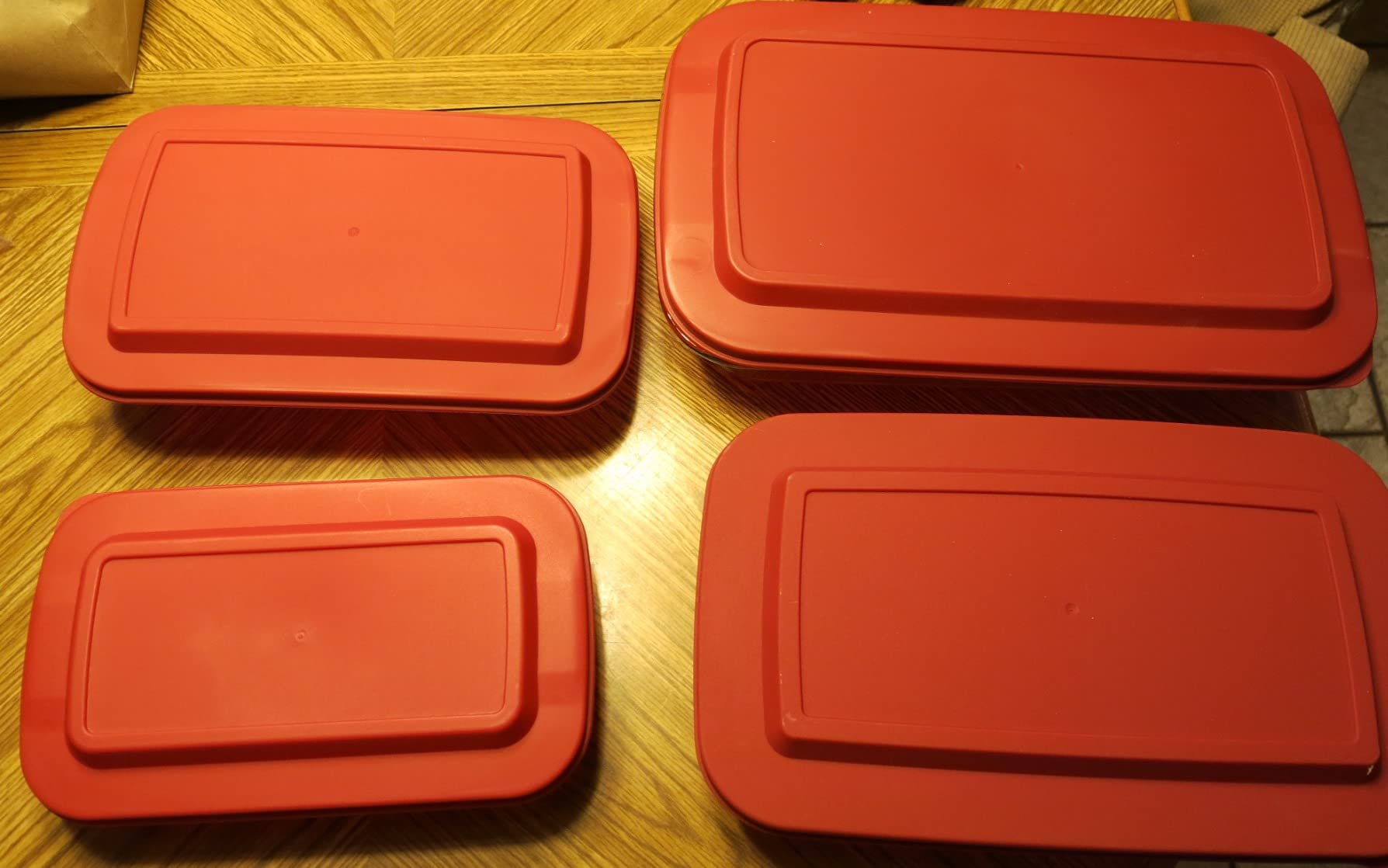 8-Piece Deep Glass Baking Dish Set with Plastic lids, Rectangular Glass Bakeware Set with Lids, Baking Pans for Lasagna, Leftovers, Cooking, Kitchen, Freezer-to-Oven and Dishwasher, Gray customer photo 2
