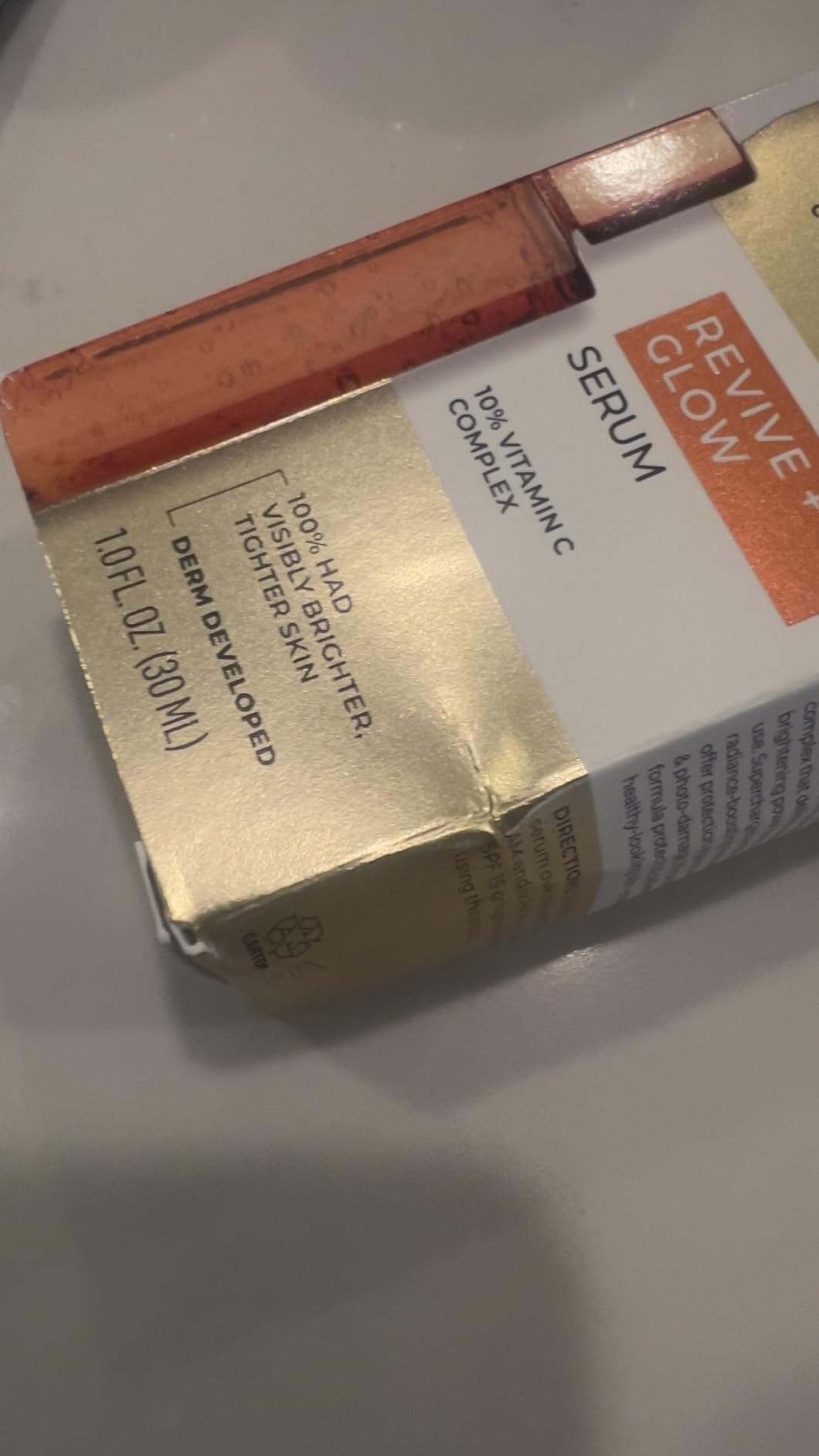RoC Multi Correxion Revive + Glow 10% Active Vitamin C Serum for Face, Daily Anti-Aging Wrinkle and Skin Tone Skin Care Treatment, Brightening Serum, 1 Fluid Ounce (Packaging May Vary) customer photo 2