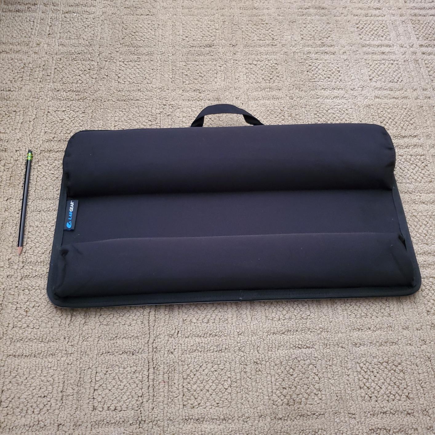 LAPGEAR Home Office Lap Desk with Device Ledge, Mouse Pad, and Phone Holder - Oak Woodgrain - Fits up to 15.6 Inch Laptops - Style No. 91589 customer photo 1