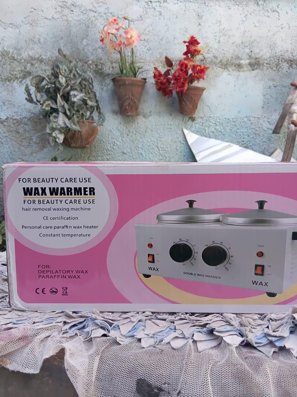 Wax Warmer Double Pot, Professional Electric Heater for Facial, Body, Spa, and Salon, 1.2L Dual Adjustable Temperature with 100 Wooden Craft Sticks, Hair Removal customer photo 1