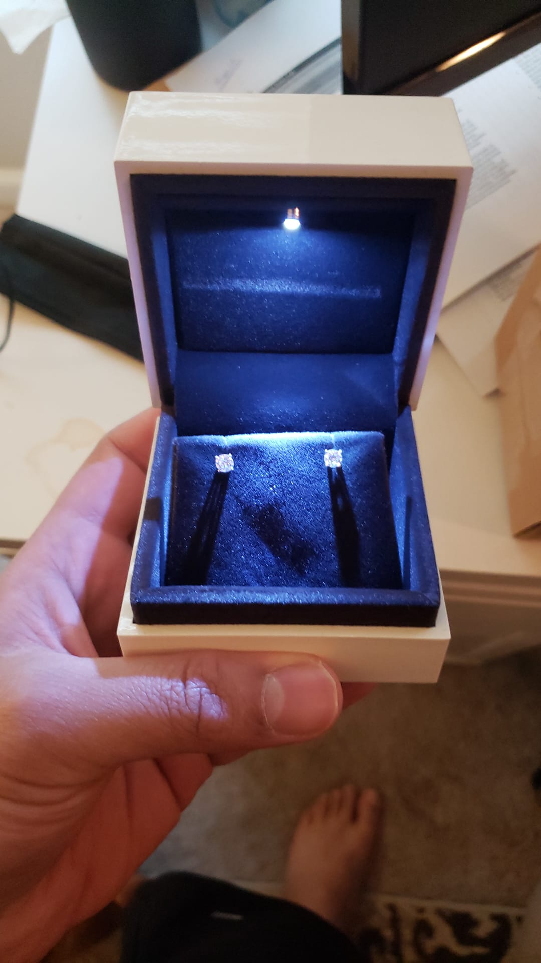 1/3 to 10 Carat D-E Color and VS1-VS2 Clarity Lab Grown Diamond Round Stud Earrings for Women I 14k White Gold Earrings for Her cttw 4-Prong Set Secure Screw Back Made in USA by Beverly Hills Jewelers customer photo 1