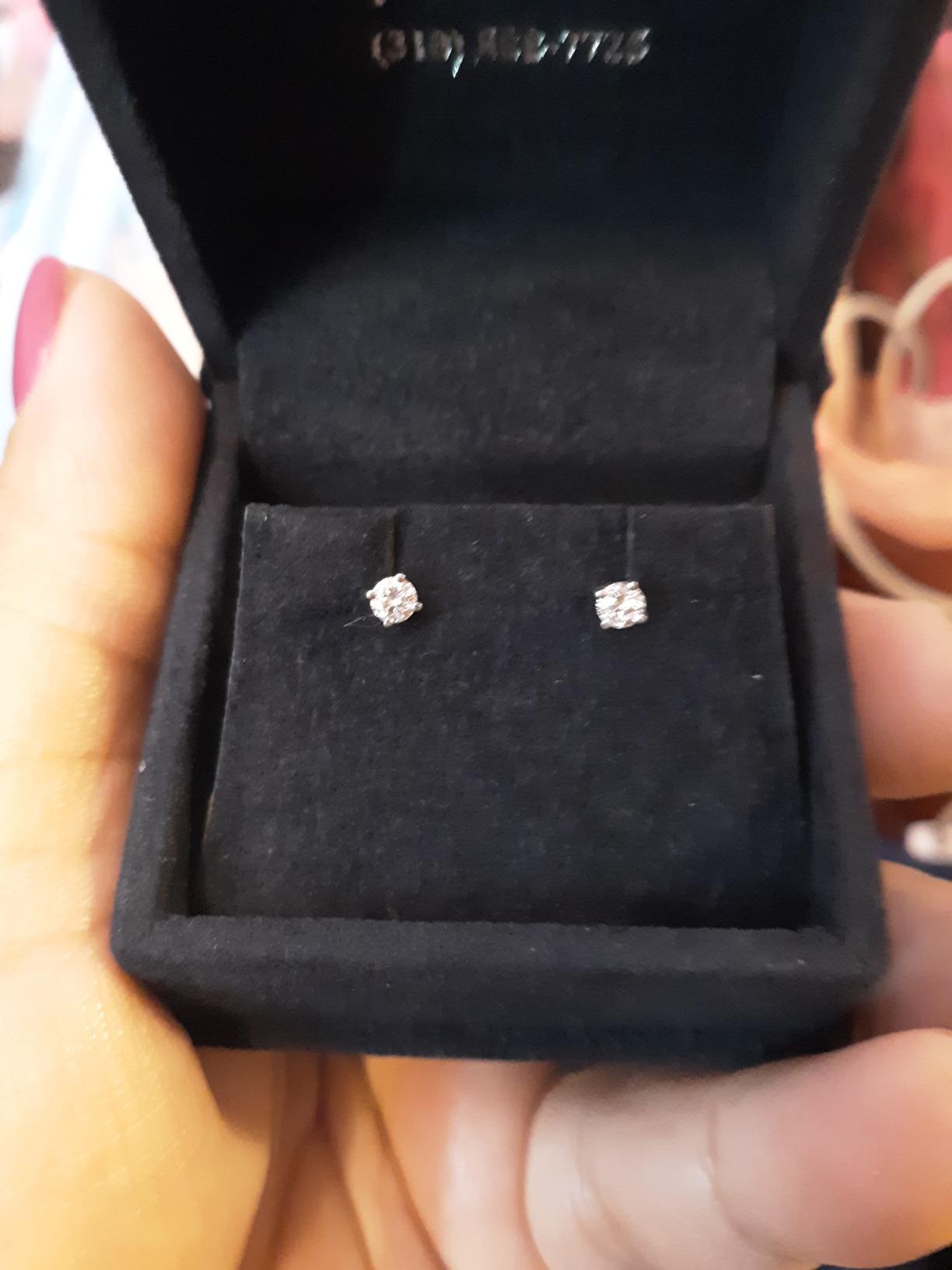 1/3 to 10 Carat D-E Color and VS1-VS2 Clarity Lab Grown Diamond Round Stud Earrings for Women I 14k White Gold Earrings for Her cttw 4-Prong Set Secure Screw Back Made in USA by Beverly Hills Jewelers customer photo 2