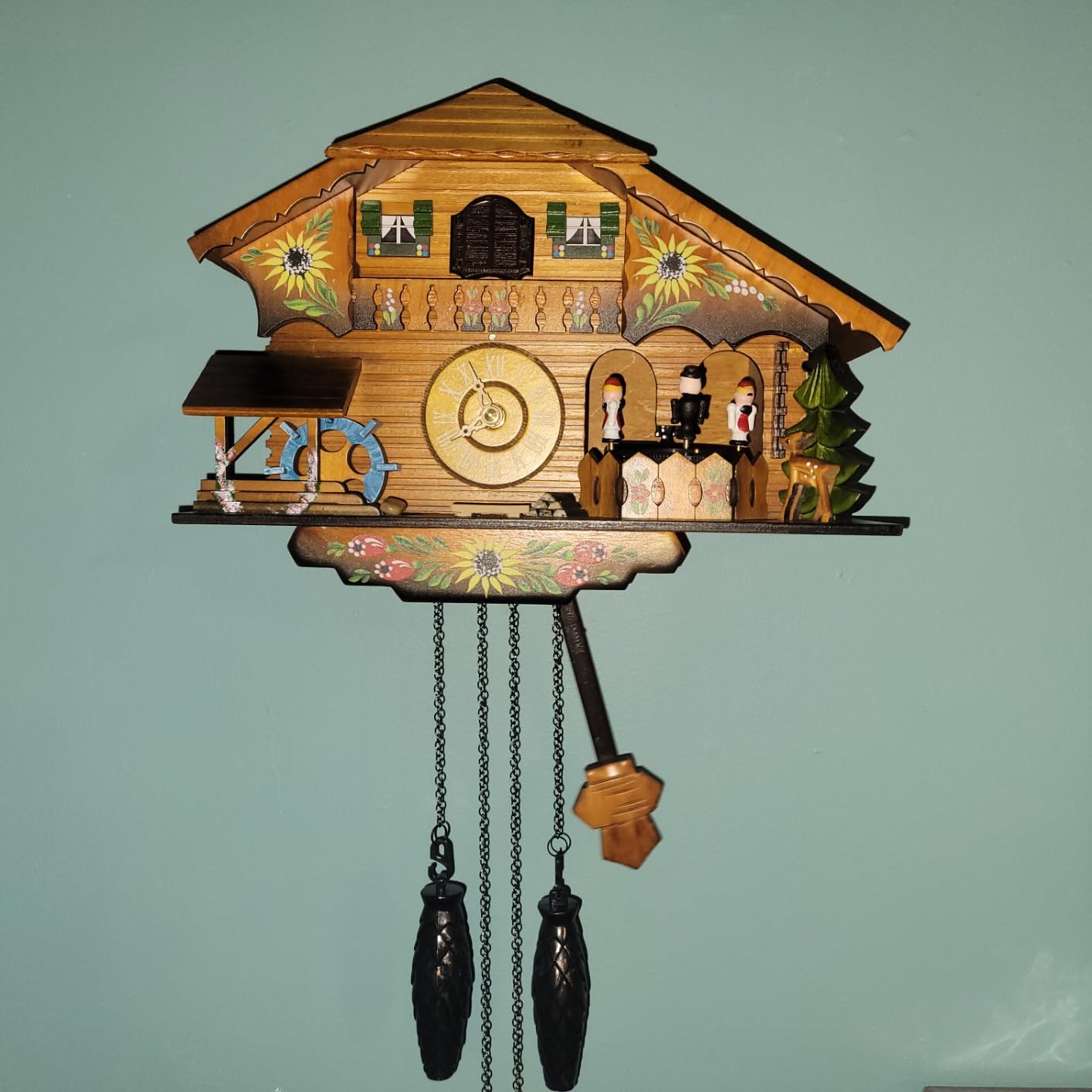 Kintrot Cuckoo Clock Pendulum Quartz Wall Clock Black Forest House Home Decor customer photo 1