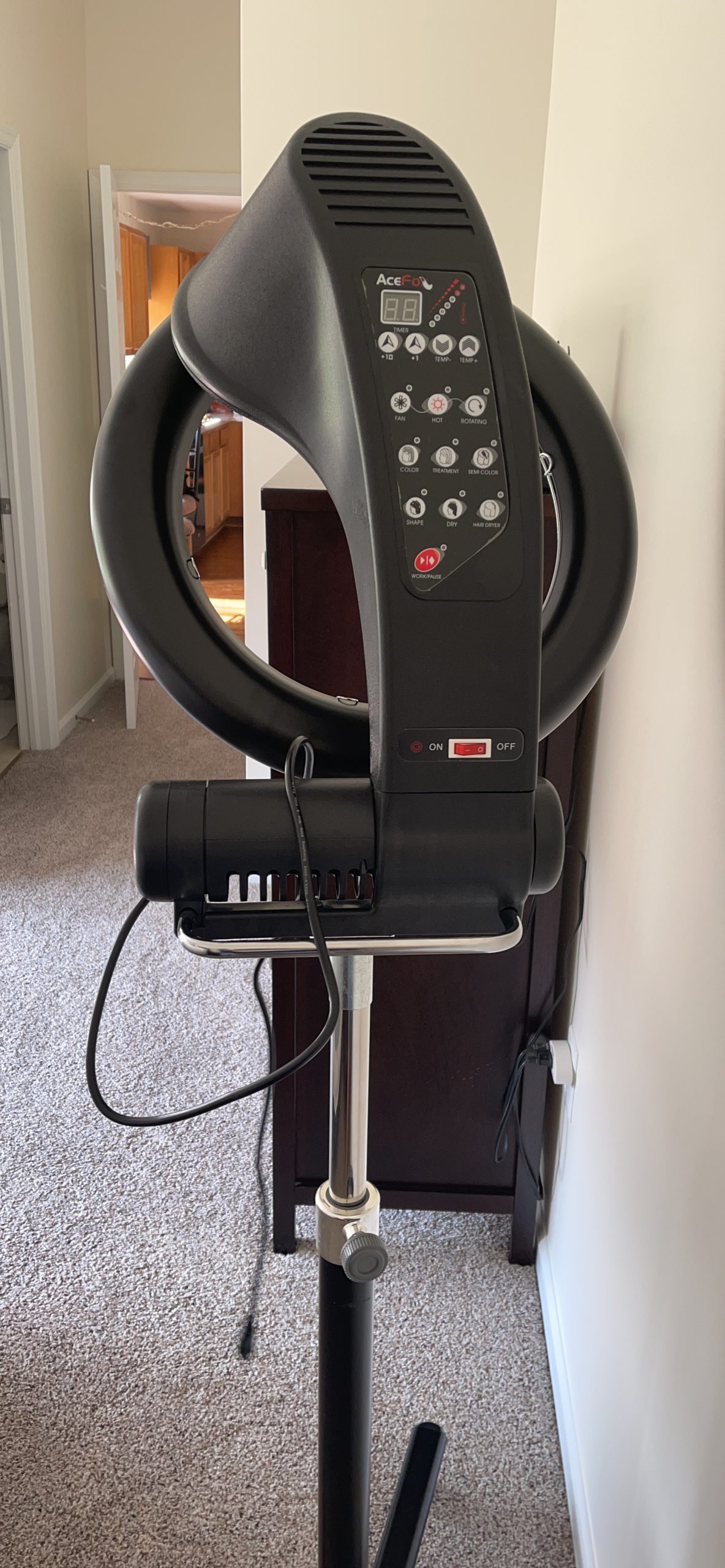AceFox Stand Hair Dryer, Orbiting Rotating Hair Processor, Hair Dryer Accelerator, Perm Styling customer photo 1