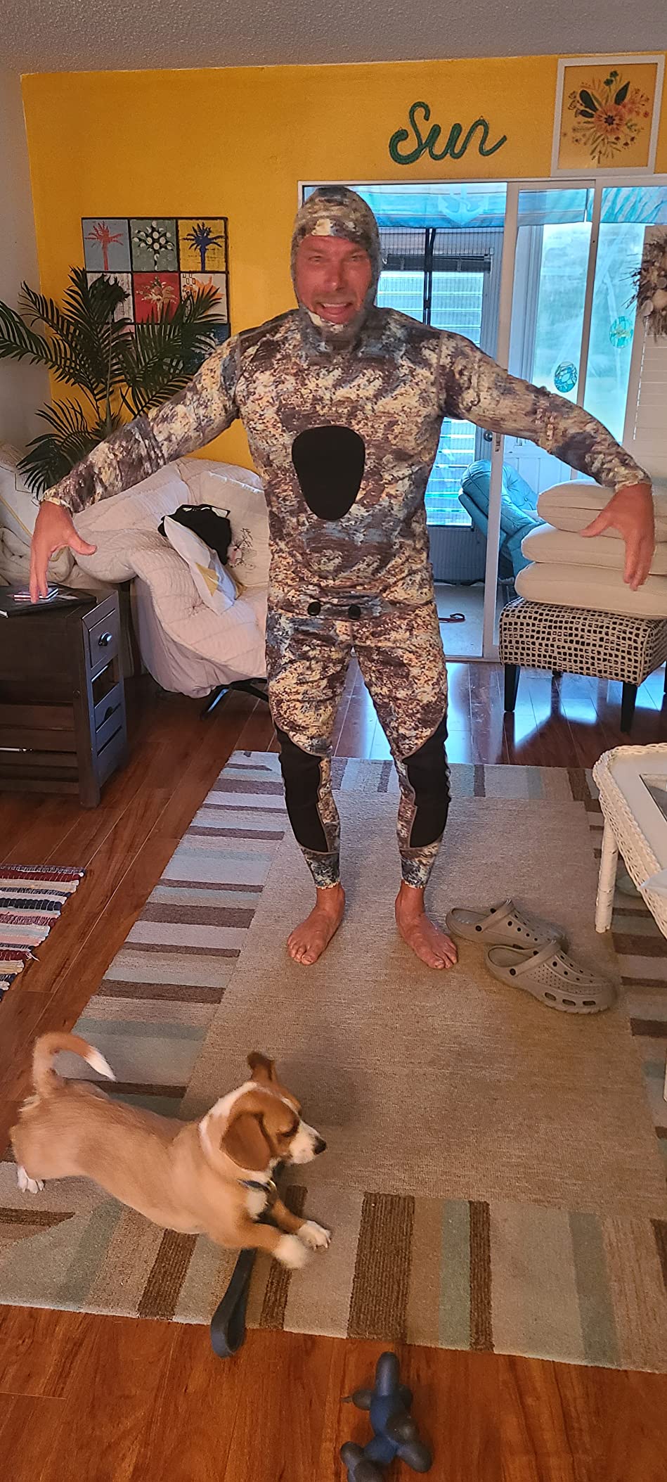 Nataly Osmann Camo Spearfishing Wetsuits Men 3mm/1.5mm Neoprene 2-Pieces Hooded Super Stretch Diving Suit customer photo 2