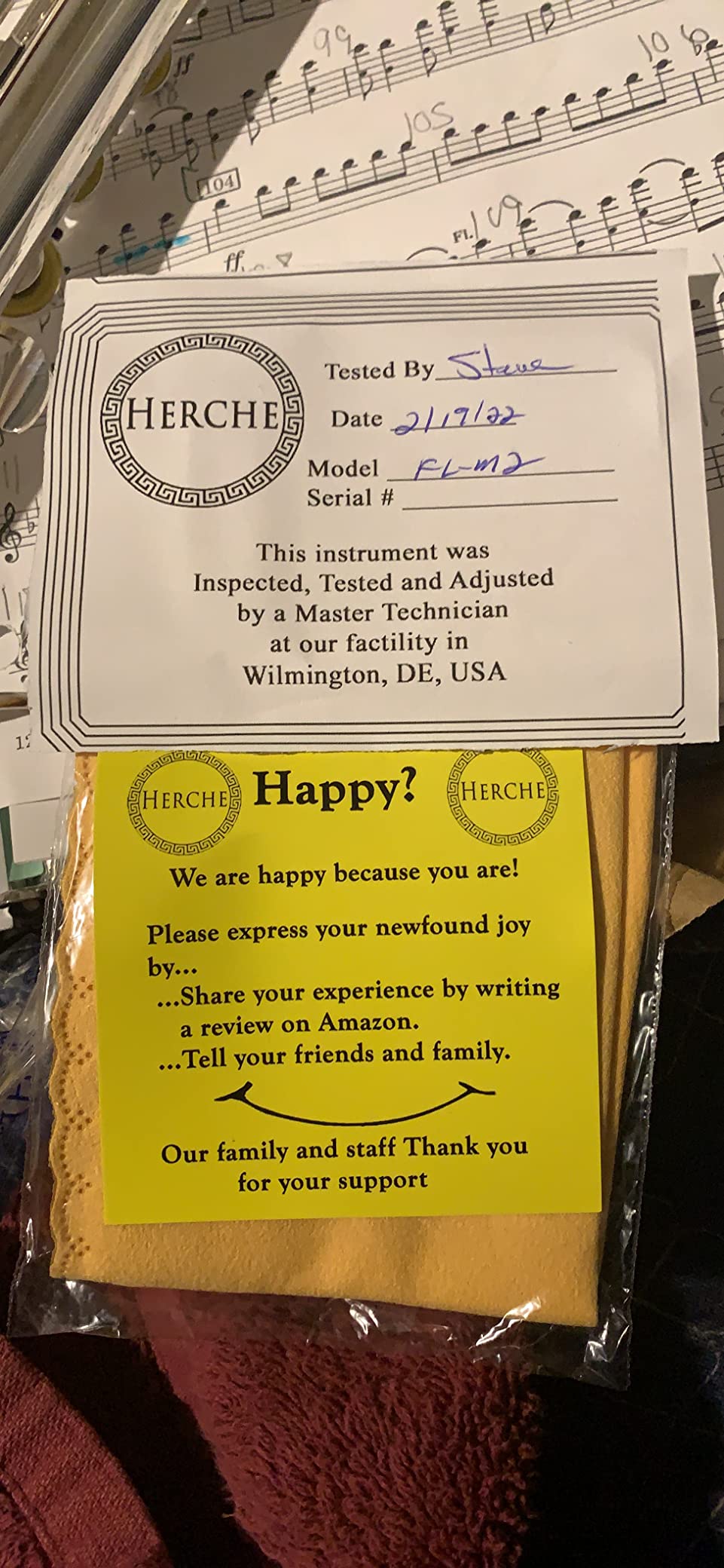 Herche Superior Flute M2 Upgraded | Professional Grade Musical Instruments for All Levels | Solid Nickel-Silver | Complete Set customer photo 1