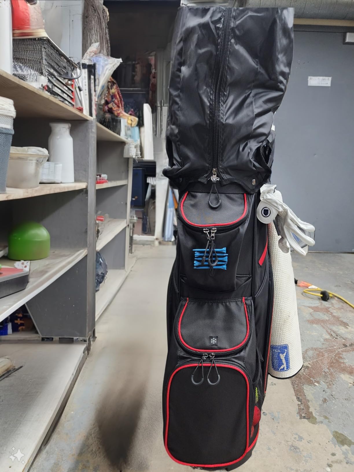 Golf Cart Bag 14 Dividers Top Clubs Organizer Lightweight with Cooler Pouch, Dust Cover and Backpack Strap customer photo 2