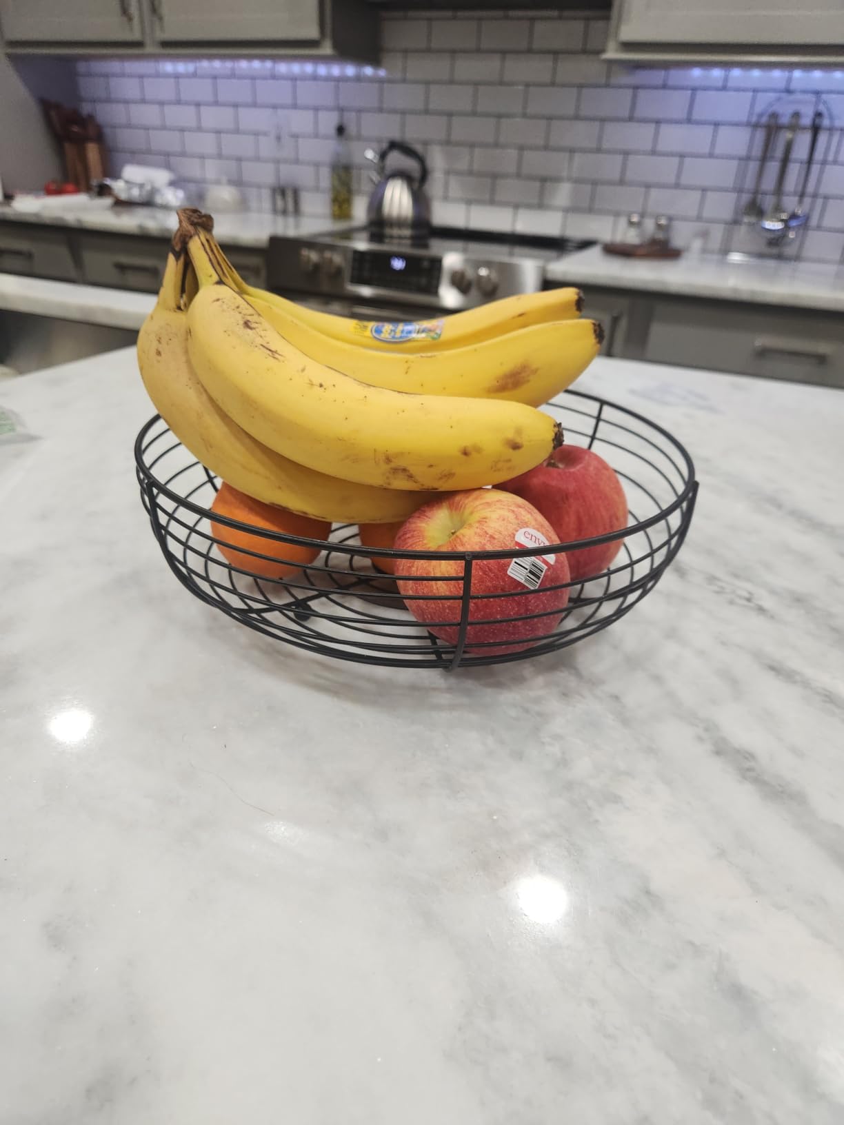 CAXXA Countertop Fruit Bowl, Wire Basket for Fruits, Breads, Vegetables,Snacks, Black customer photo 2