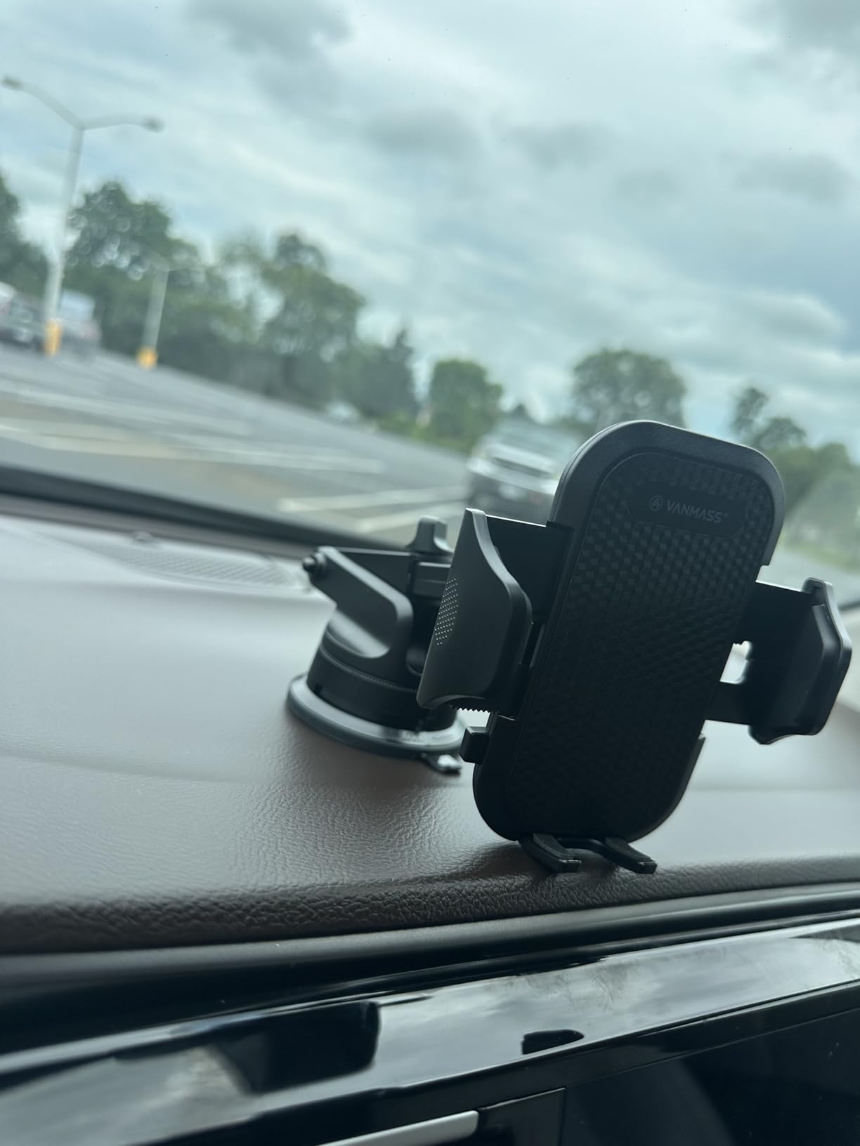 VANMASS [True Military-Grade] Car Phone Holder [Upgraded Strongest Suction & Clip] Cell Phone Mount for Dashboard Windshield Vent Kit, Truck Cradle Stand customer photo 1