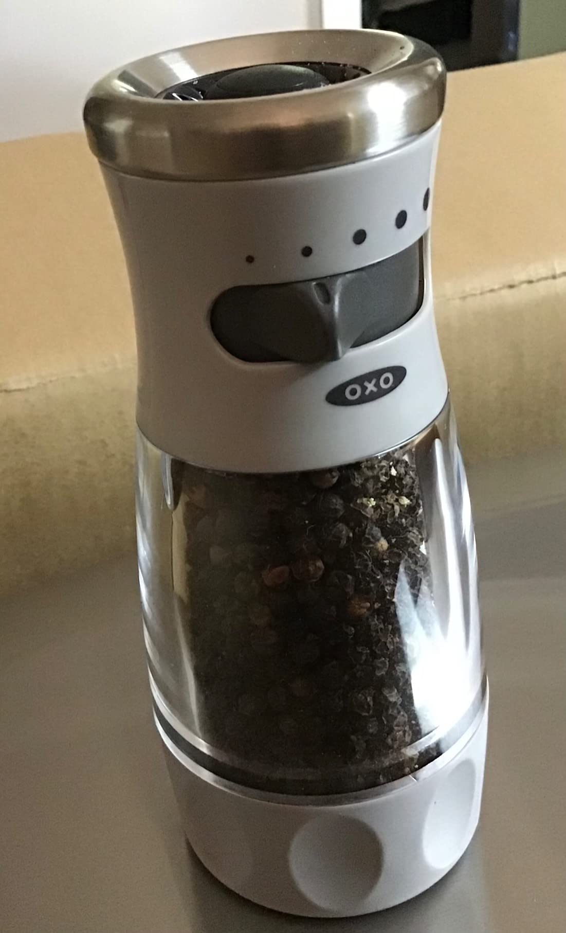 NEW OXO Good Grips Contoured Mess-Free Salt Grinder, Gray, One size customer photo 2
