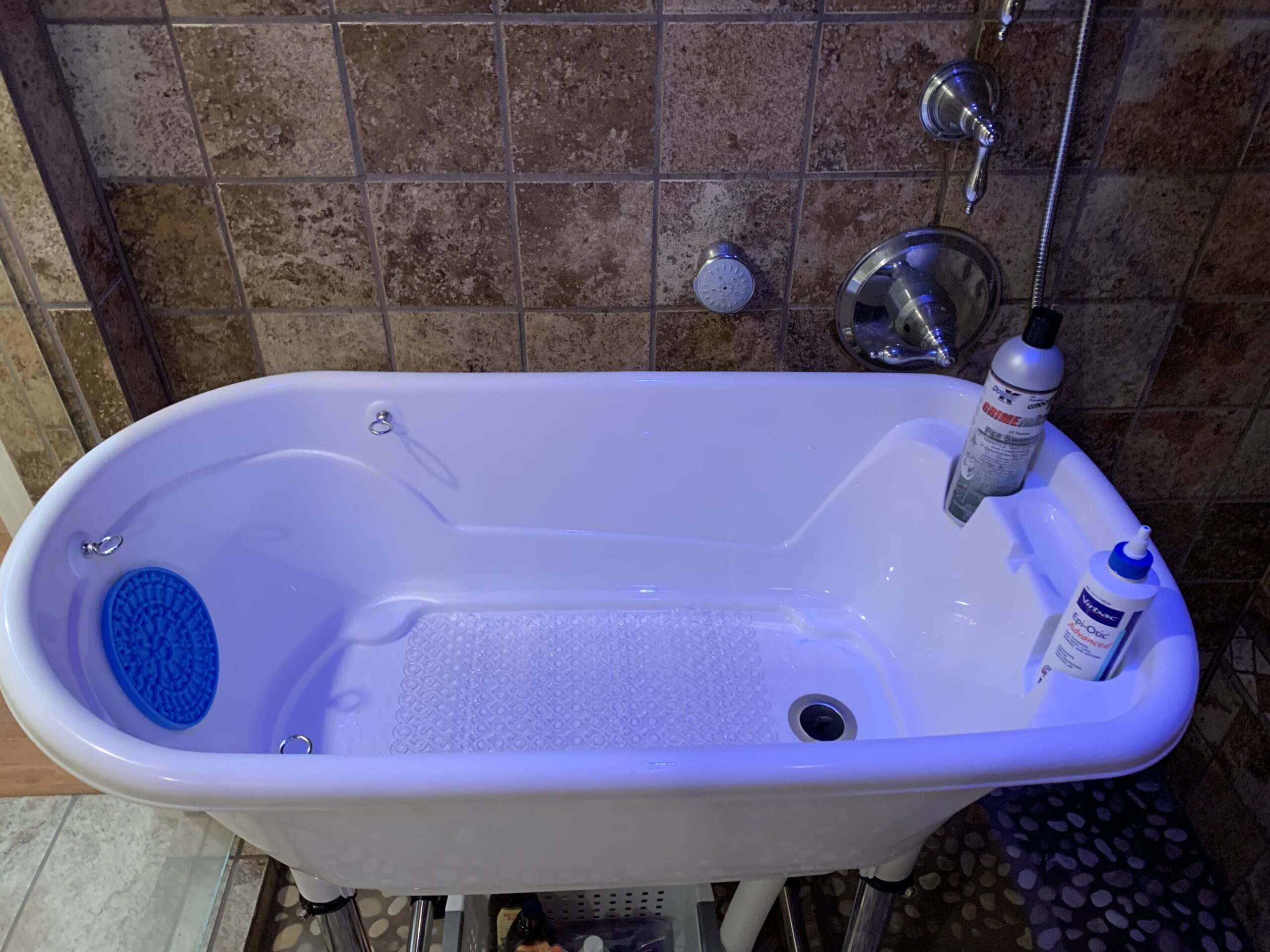 Dog Grooming Plastic Free Standing Bathtub for Small & Medium Sized Pets, for Indoor & Outdoor customer photo 2