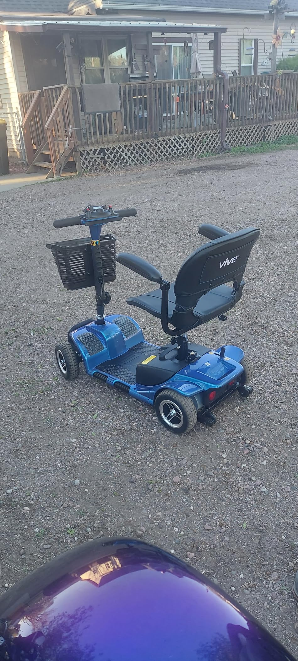 Vive 4 Wheel Mobility Scooter - Electric Powered Wheelchair Device - Compact Heavy Duty Mobile for Travel, Adults, Elderly - Long Range Power Extended Battery with Charger & Basket customer photo 1