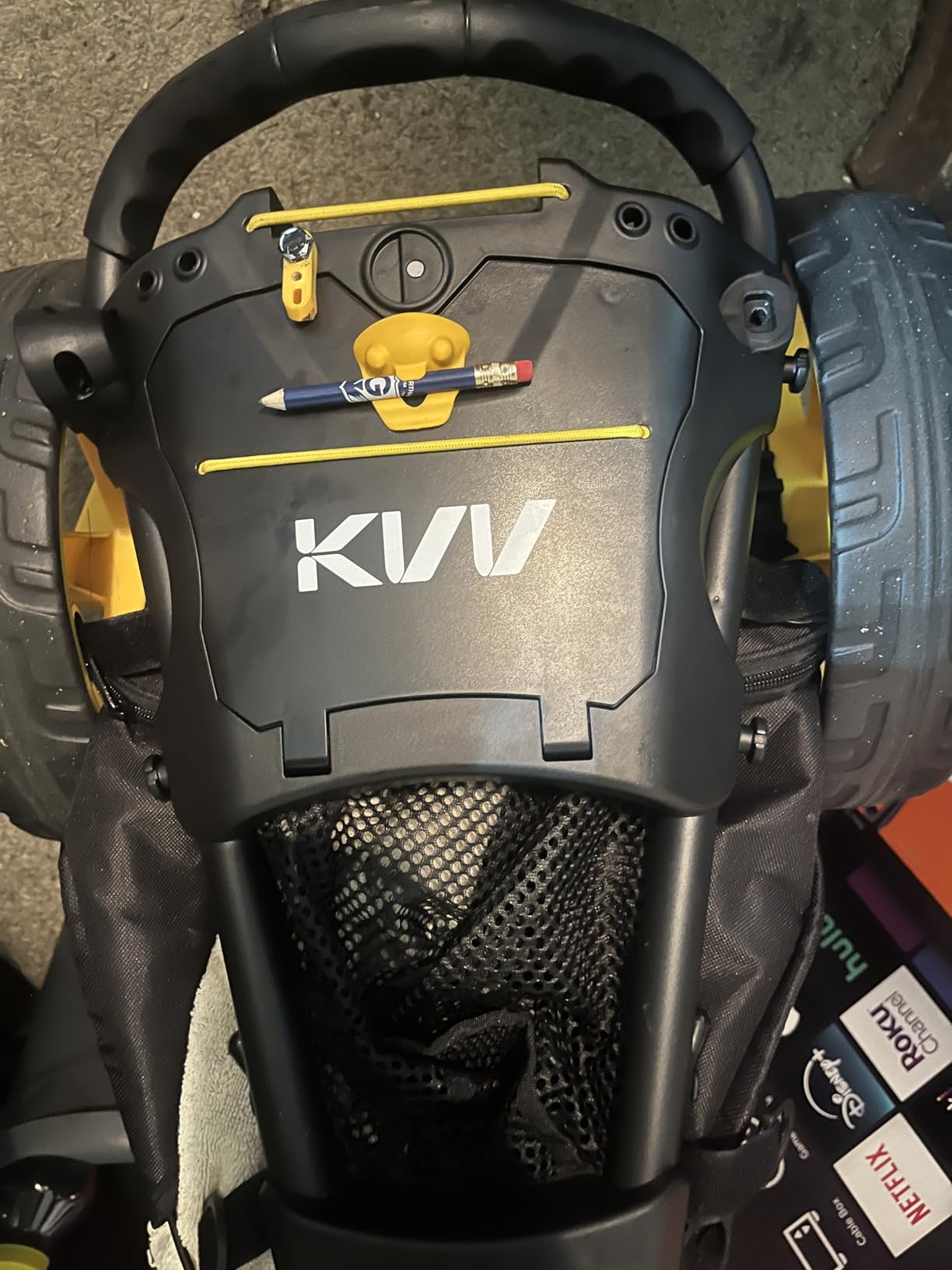 KVV 3 Wheel 360 Rotating Front Wheel Golf Push Cart Open and Close in ONE Second-Free Umbrella Holder Included customer photo 1