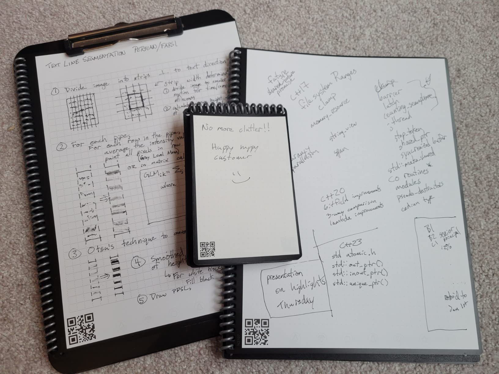 Rocketbook Matrix Smart Reusable Graph Paper Notebook, Digitally Connected, Isometric Notebook, Letter Size 8.5x11, Black customer photo 1