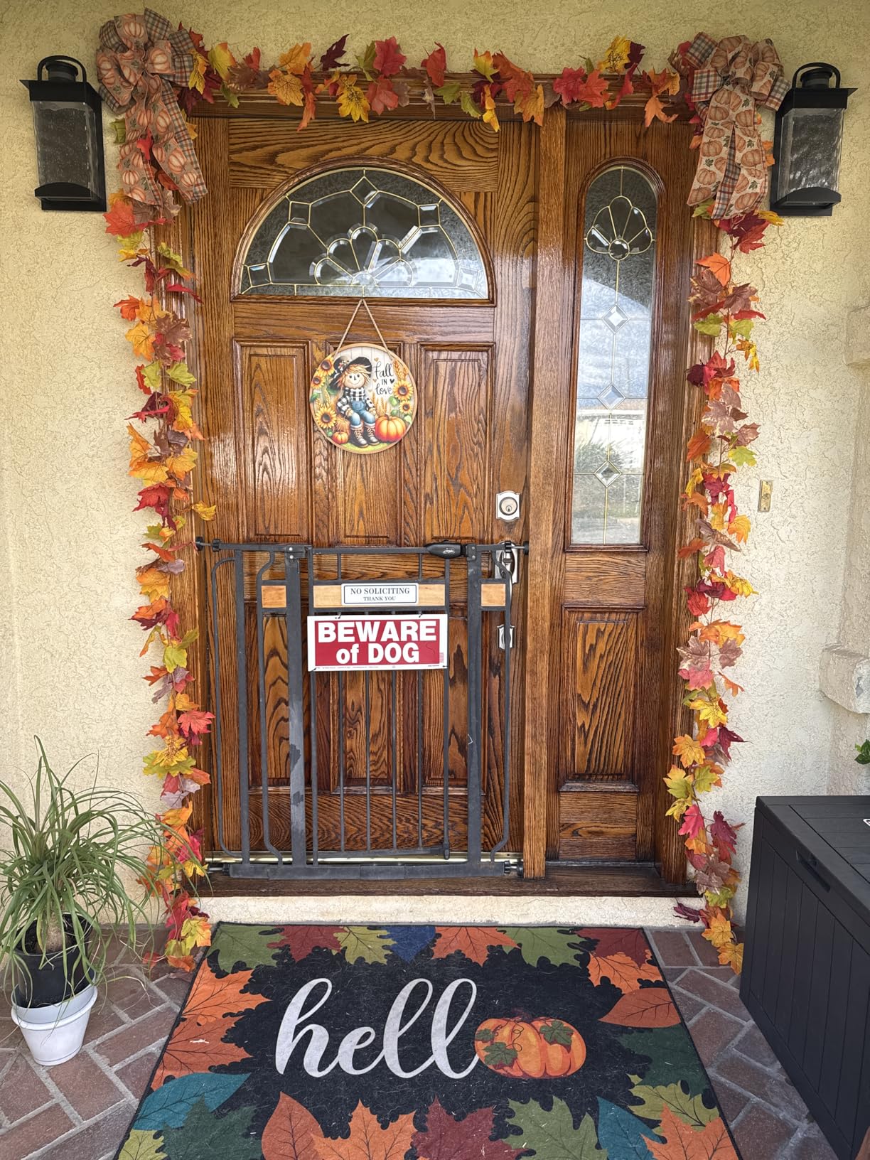 DearHouse 2 Pack Fall Garland Maple Leaf, 5.9Ft/Piece 7 Colors Hanging Vine Garland Artificial Autumn Foliage Garland Thanksgiving Decor for Home Wedding Fireplace Party Christmas customer photo 1