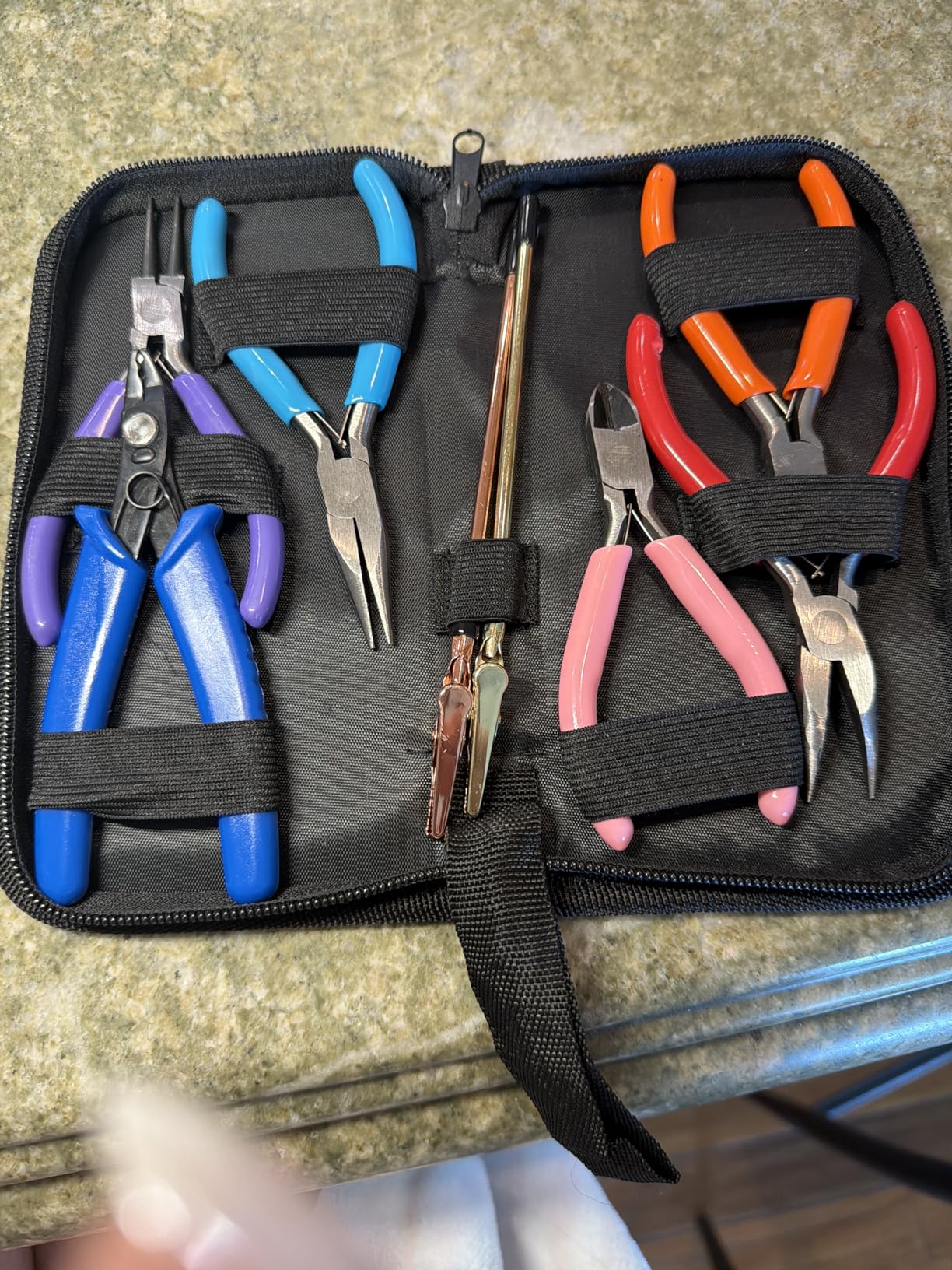 Acejoz Jewelry Making Tools Kit: 6pc Set, Including Needle Round Nose, Wire Cutters, Crimper & End Nippers for Beading & Craft customer photo 1