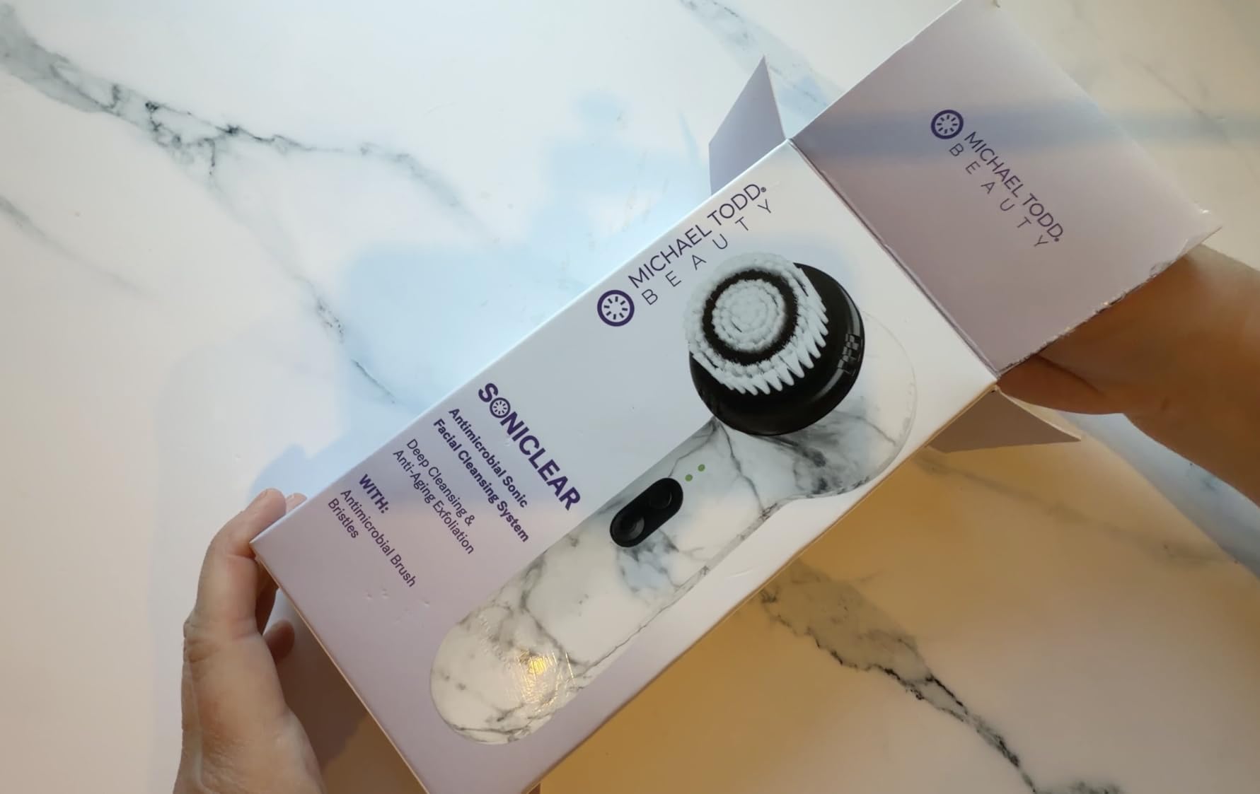 Michael Todd Beauty Soniclear Allure 2026 Readers Choice Winner Sonic (no Rotating) Facial Cleansing + Exfoliation Brush for Men/Women, Antimicrobial Protected Bristles, 4 speeds, Serum Infusion Head customer photo 1