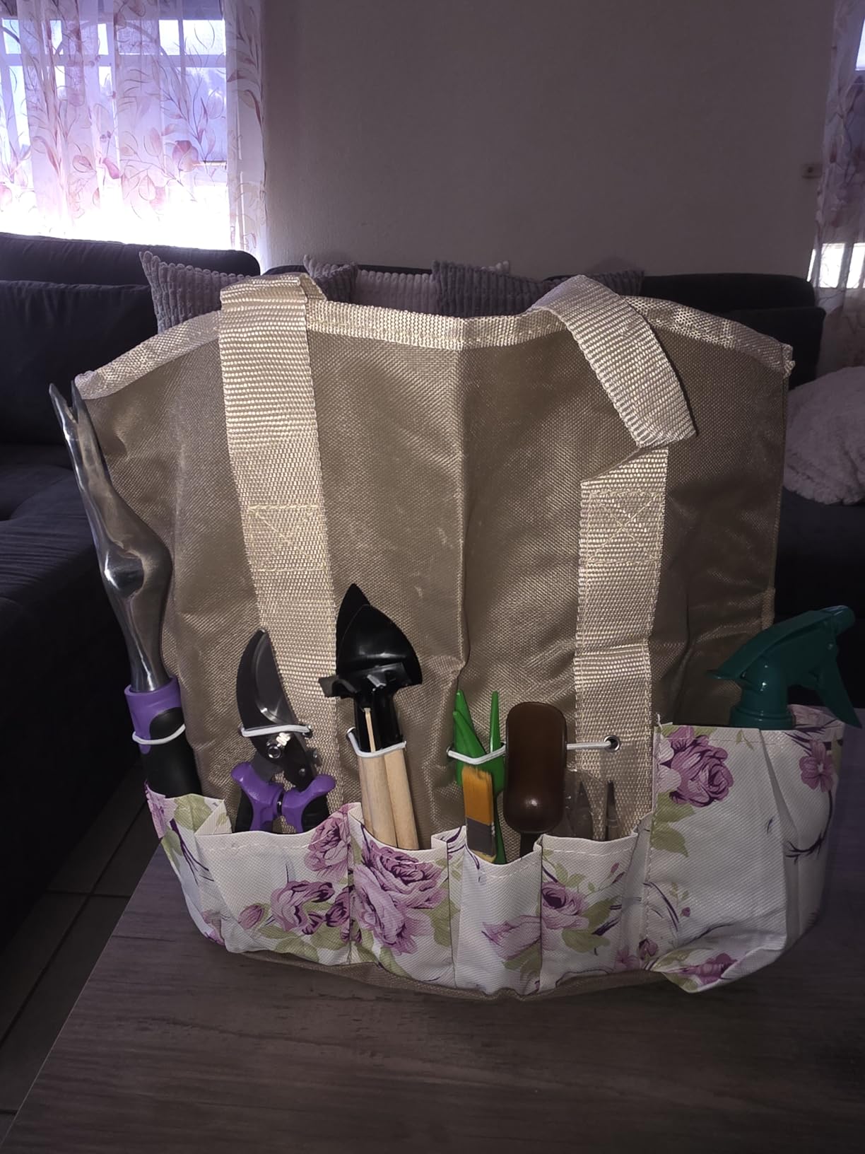 Garden Tools Set, 30 Piece Stainless Steel Gardening Kit with Vintage Floral Tote Bag, Non-Slip Ergonomic Rubber Handle, Ideal Gift for Women & Beginners, for Succulent, Home Garden customer photo 2