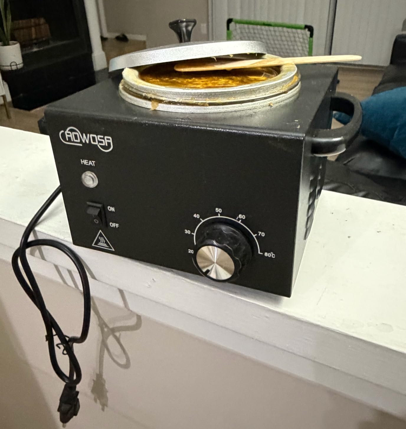 Single Wax Warmer Professional Electric Wax Heater Machine for Hair Removal, Large Waxing Pot Paraffin Facial Skin Body SPA Salon Equipment with Adjustable Temperature Set customer photo 2