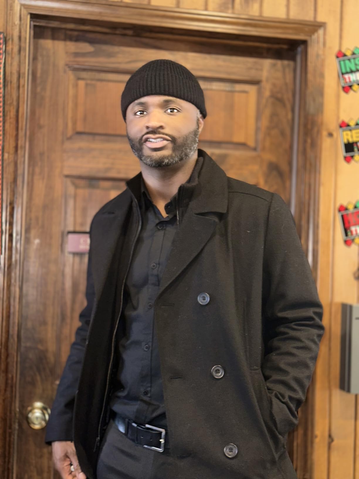 Men's Double Breasted Peacoat With Full Zip Bib customer photo 1