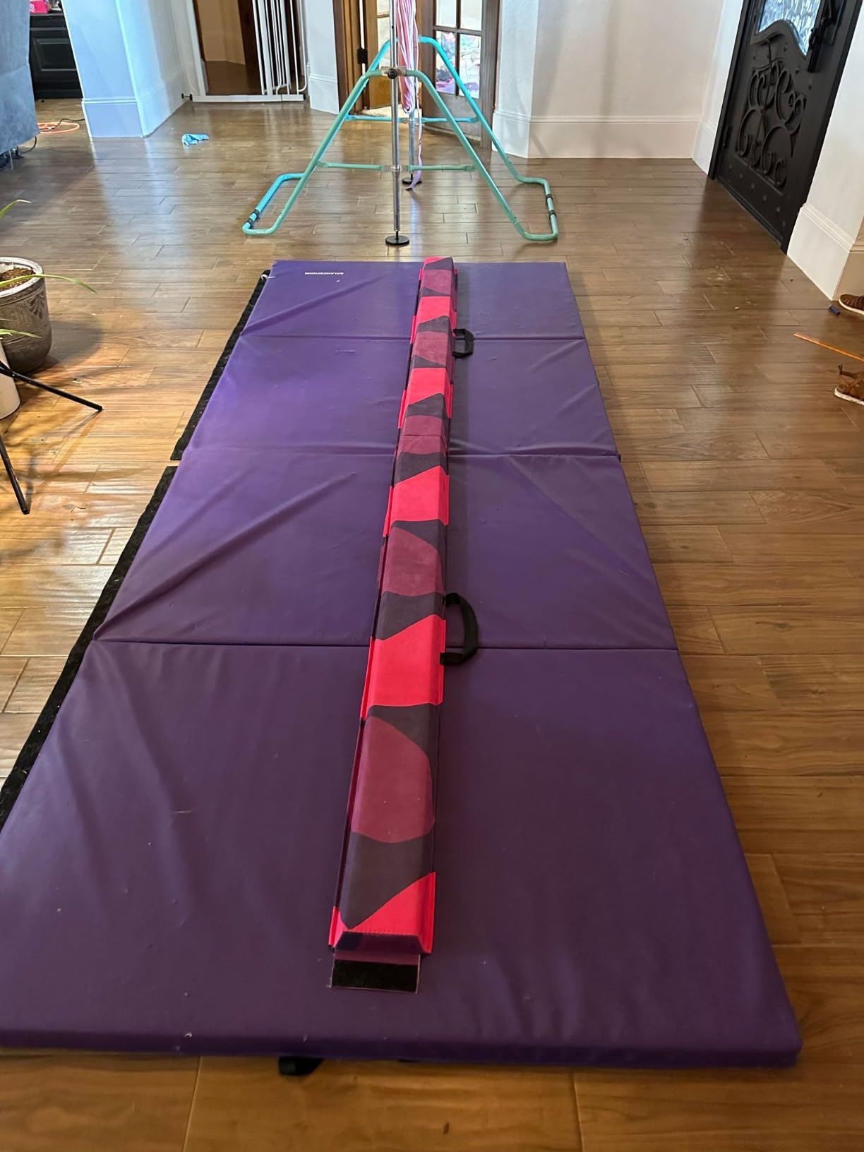 MARFULA 6 FT / 8 FT / 9 FT Folding Gymnastics Beam Foam Balance Floor Beam - Extra Firm - Suede Cover - Anti Slip Bottom with Carry Bag for Kids/Adults Home Use customer photo 2