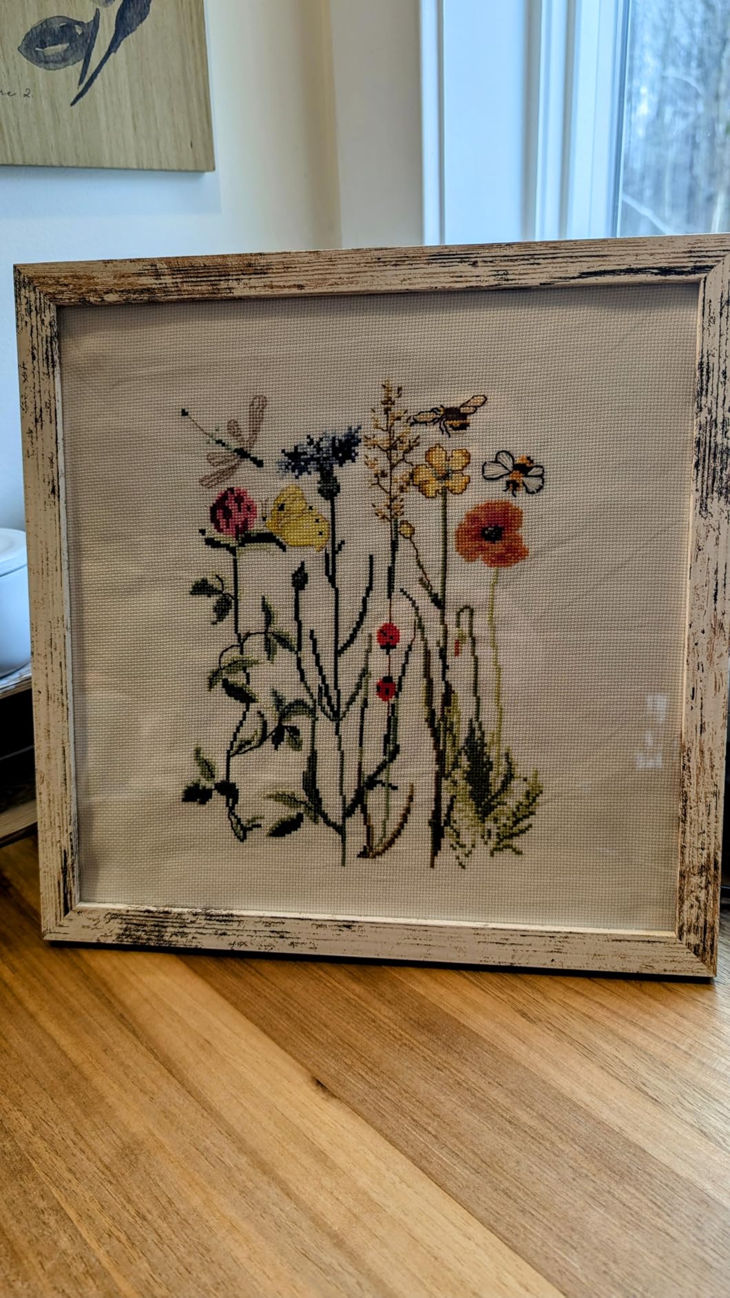 Thea Gouverneur Wildflowers Cross Stitch Kits - Inspirational Crafts for Adults with 16 Count Aida, DMC Threads & Hoop - Create Beautiful Cross Stitch Art customer photo 2
