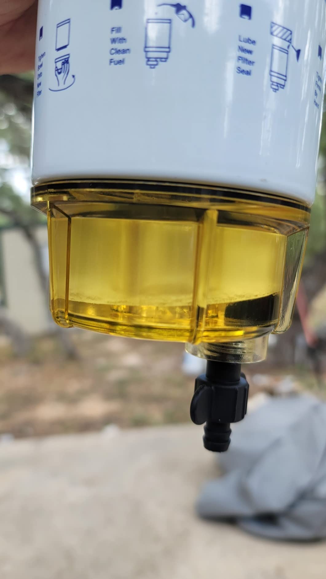 Fuel Filter Water Separator Replacement for Marine Outboard Motor Mercury with 3/8