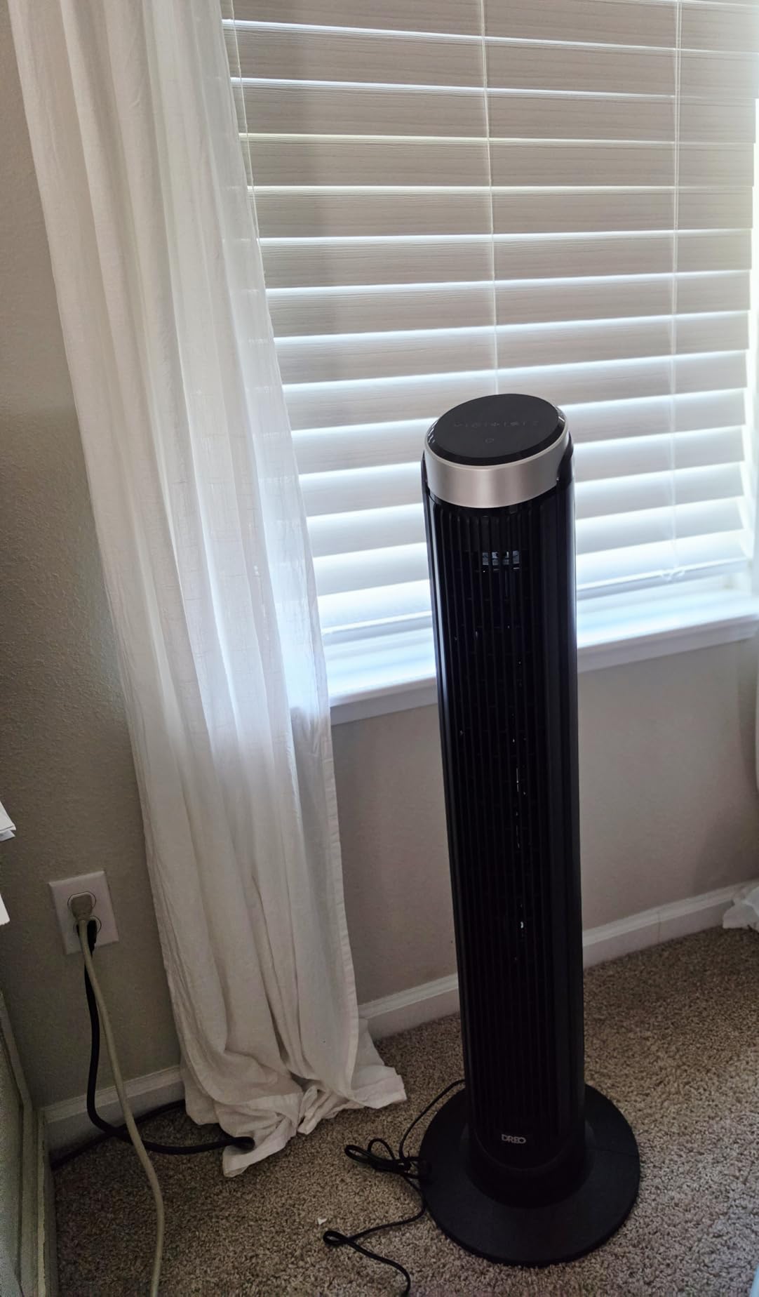 DREO Tower Fan for Bedroom, 90° Oscillating Fans that Blow Cold Air, 5 Speeds, 4 Modes with 26ft/s Velocity, 12H & 28dB Quiet Timer, Remote, Touch, 40