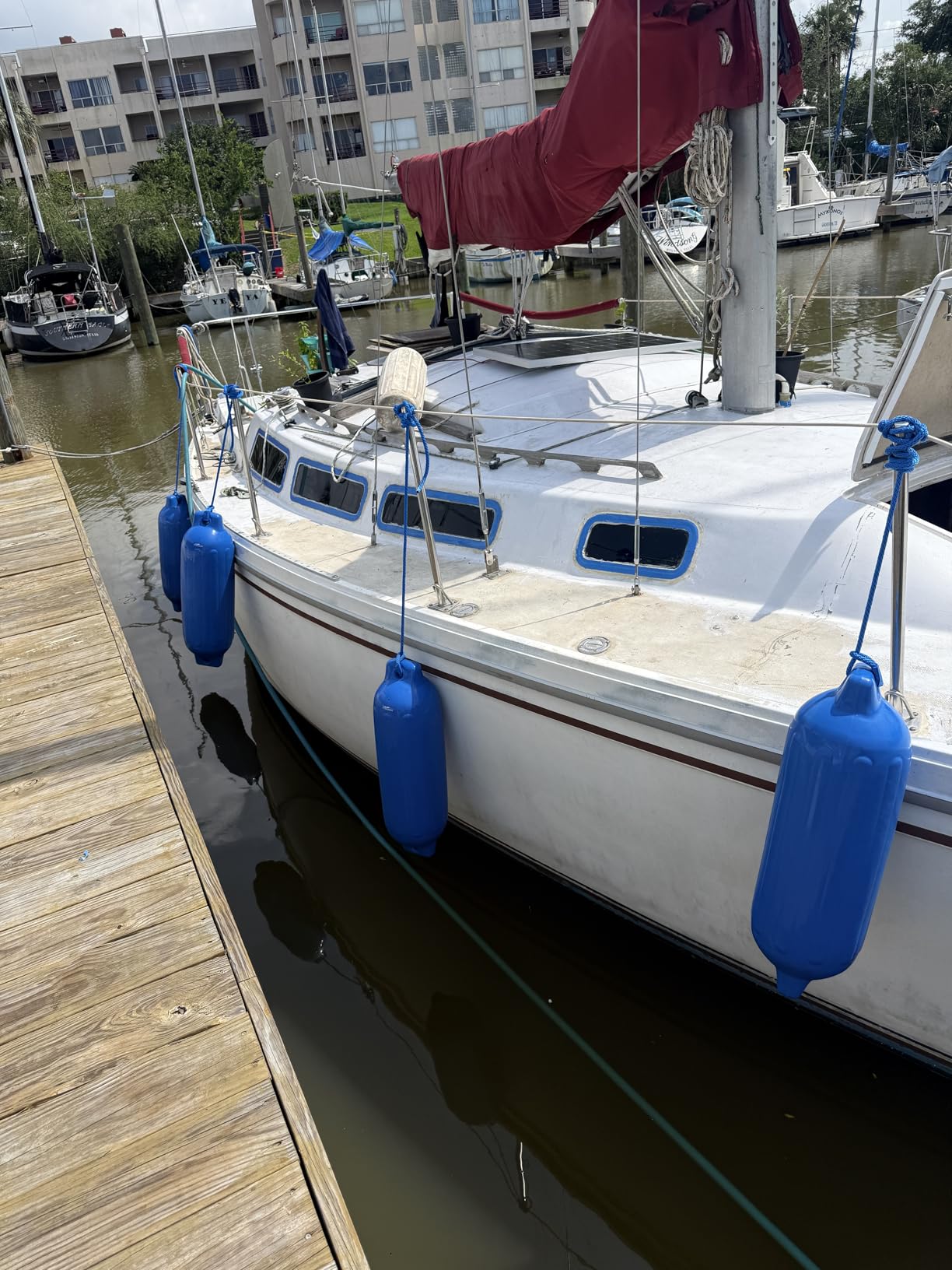 Affordura Boat Fender 4 Pack Boat Bumpers Fenders with 4 Ropes, Boat Bumpers for Pontoon Boat Fenders Inflatable customer photo 1