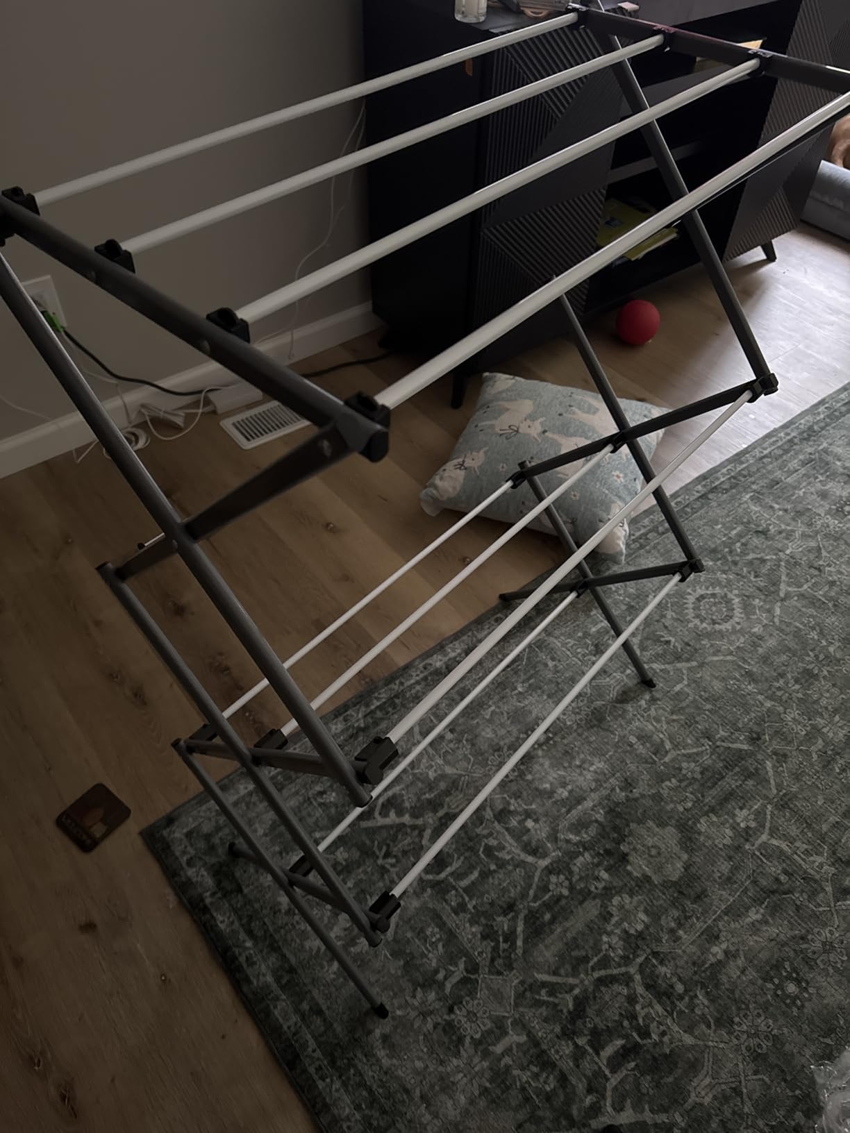 Honey-Can-Do Collapsible Clothes Drying Rack - Durable, Space-Saving Laundry & Towel Rack, Sturdy Clothing Rack for Hanging Clothes Indoors & Outdoors, Steel customer photo 1