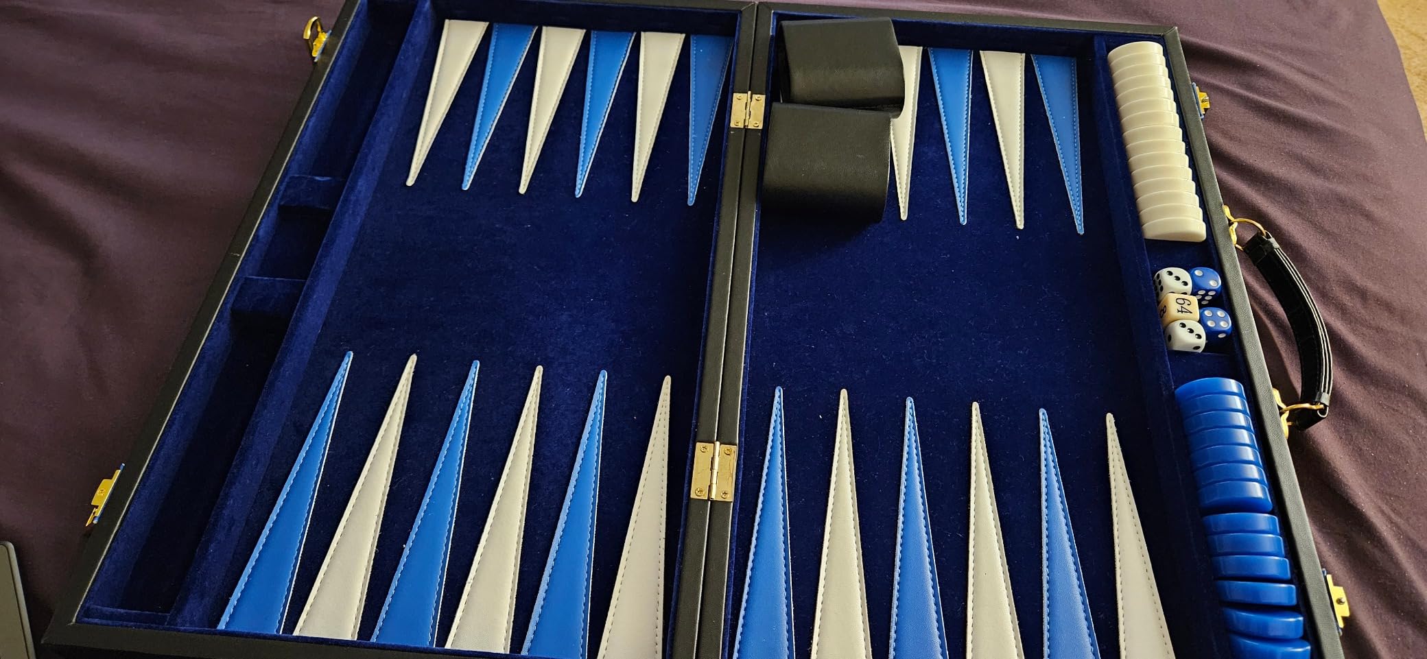 GSE Games & Sports Expert Premium Wooden Folding Inlay Backgammon Board Game Set customer photo 1